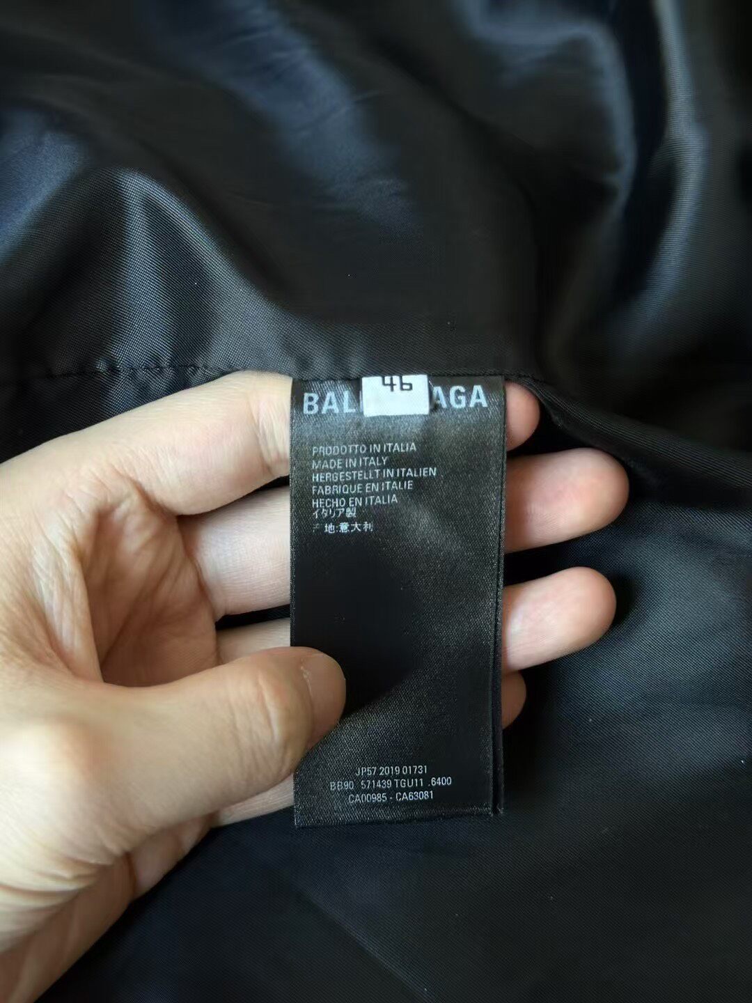 Balenciaga Black Red Plaid Wool Jacket — back