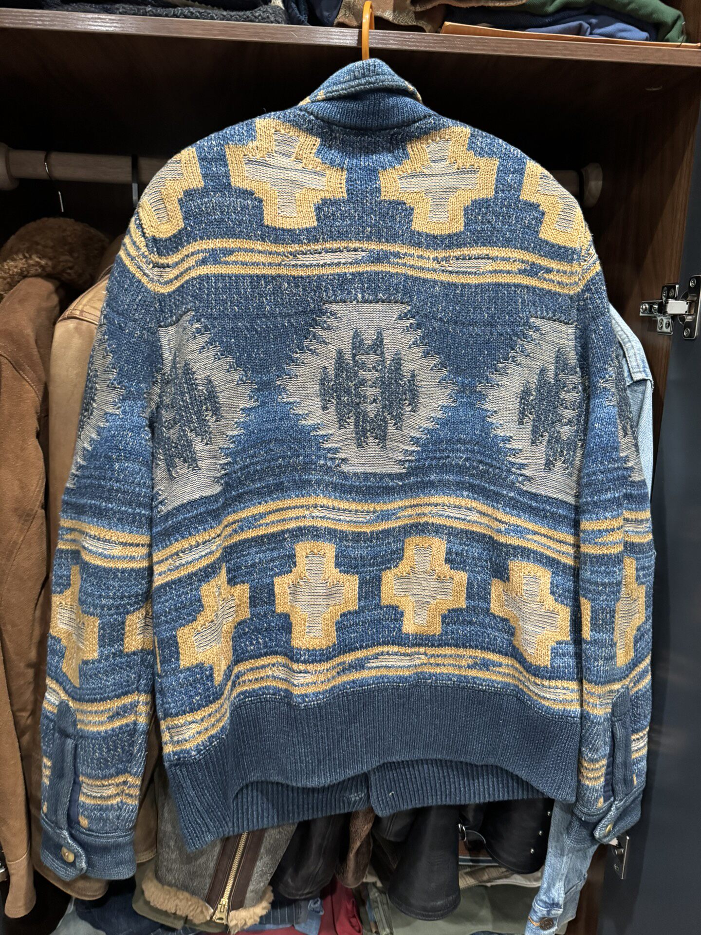 RRL Ralph Lauren Southwest Knit Cardigan — back