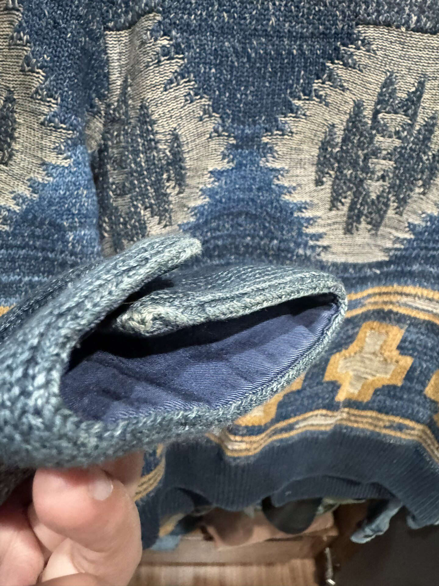RRL Ralph Lauren Southwest Knit Cardigan — label