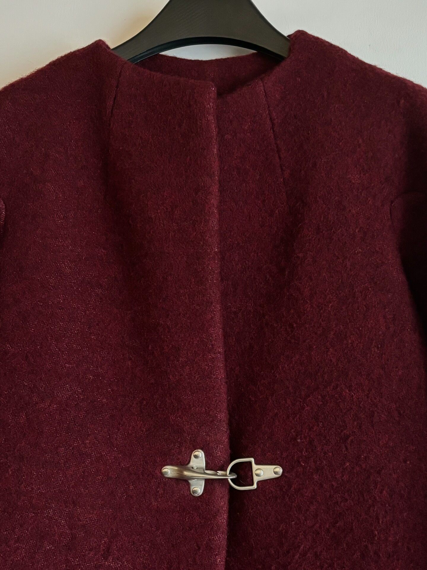 Dries Van Noten AW2014 Bordeaux Coat — front