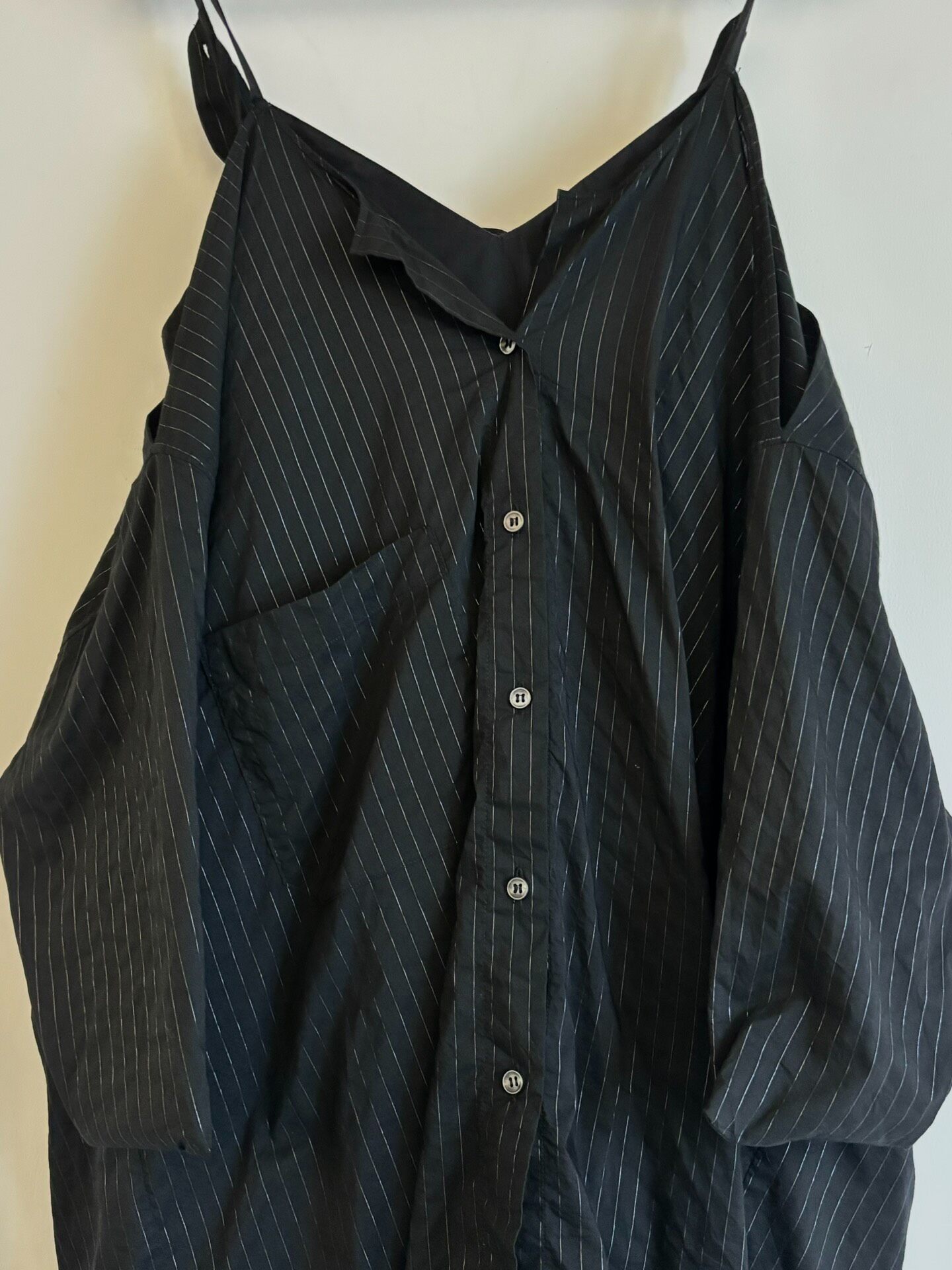 Maison Martin Margiela S/S15 Black Shirt Dress — detail