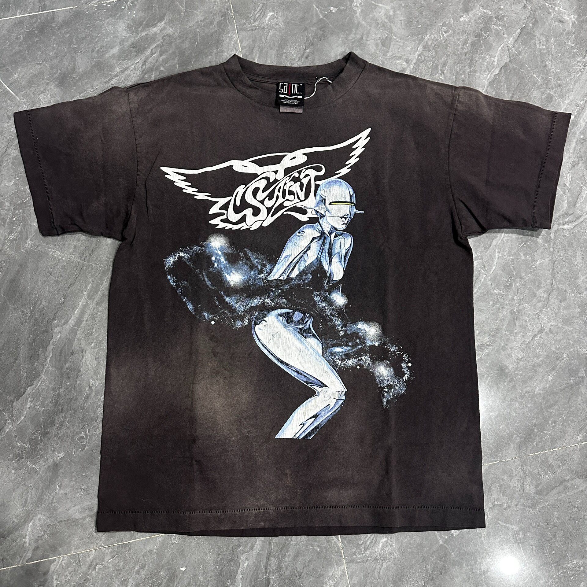 Saint Michael x Sorayama Washed Gray Tee