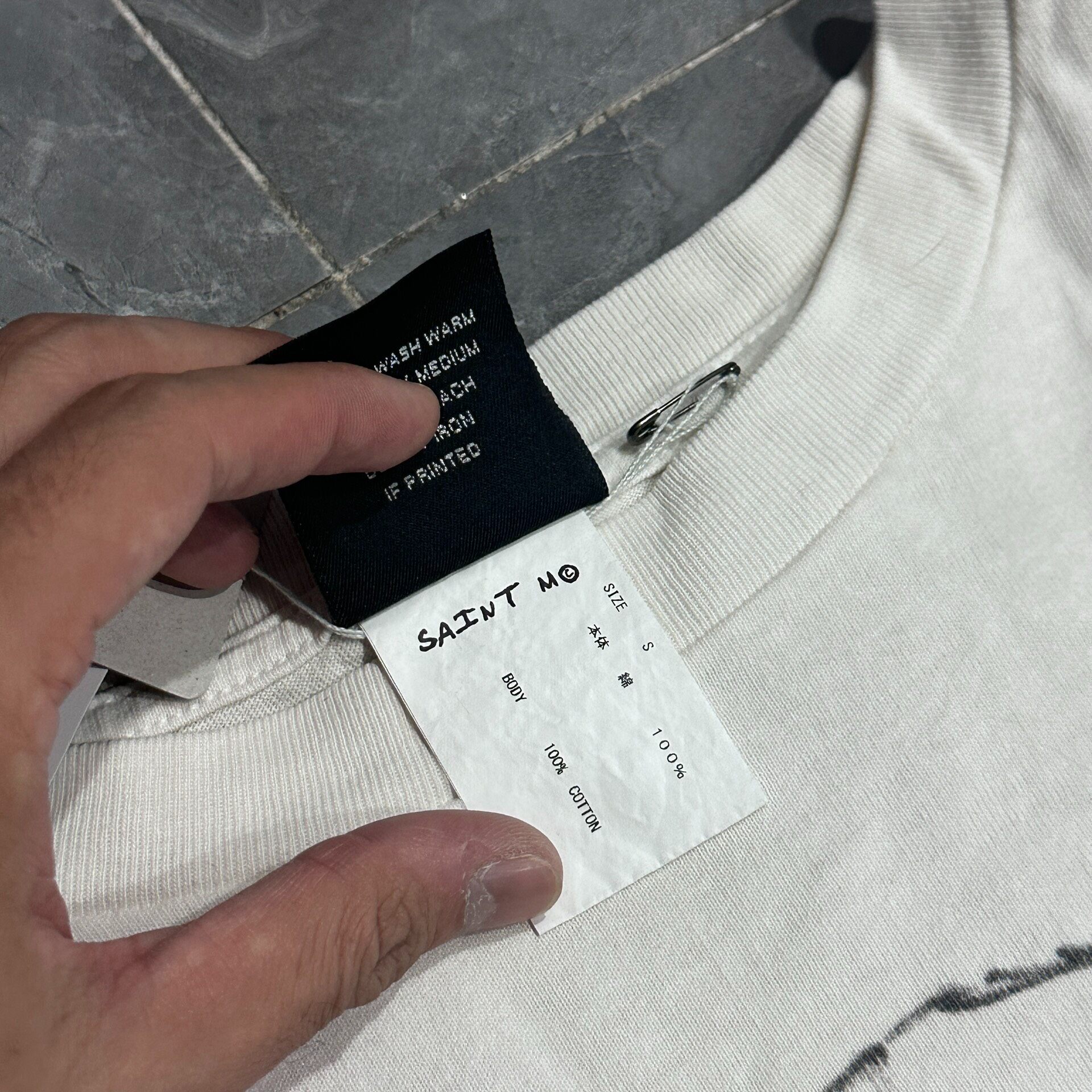 Saint Michael LOVE Peace Long Sleeve Shirt — detail