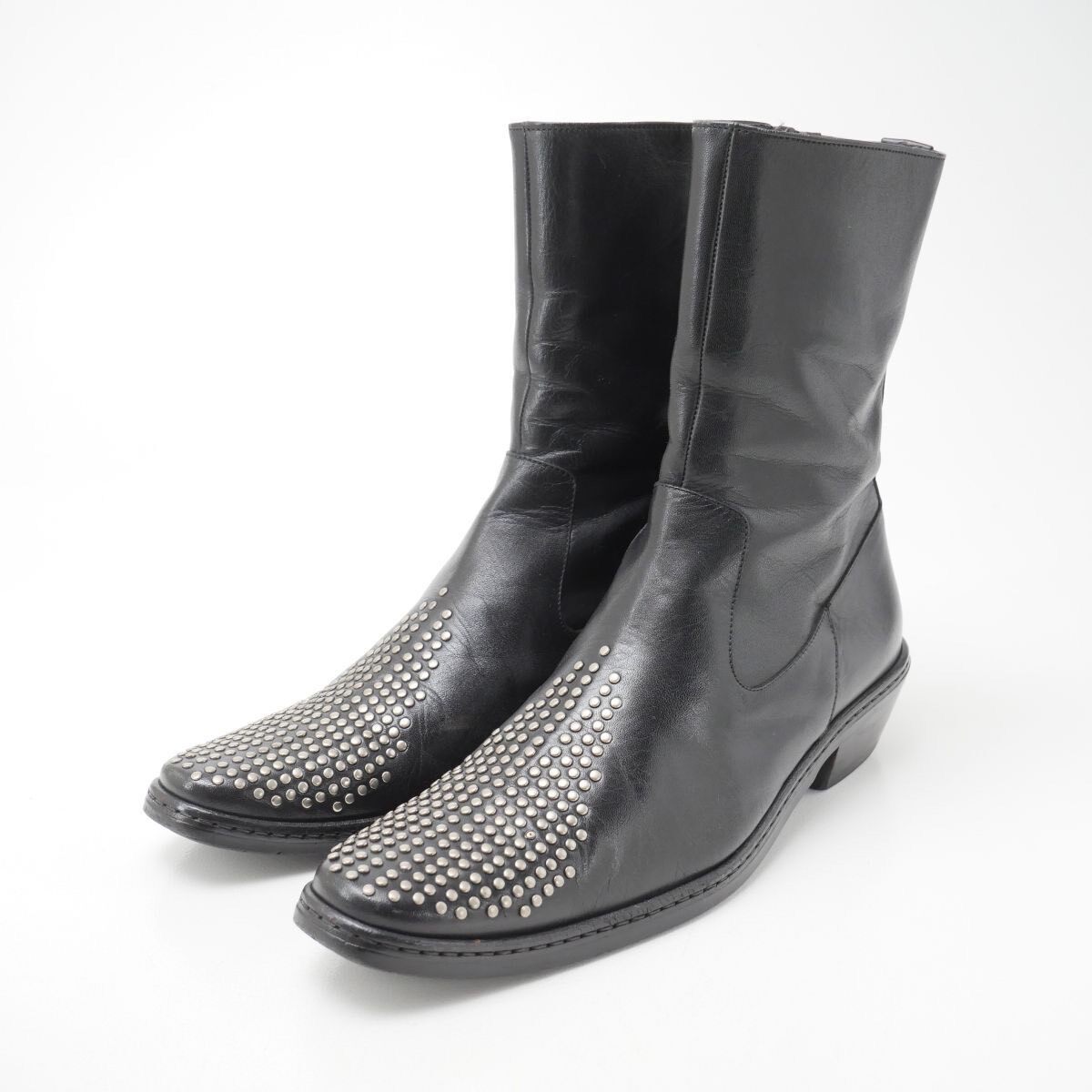 Yohji Yamamoto Black Leather Boots — front