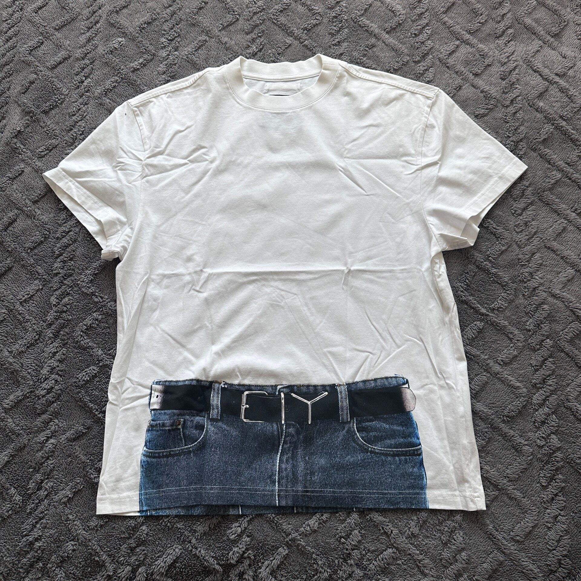 YProject x Gaultier 23ss Denim Print Tee
