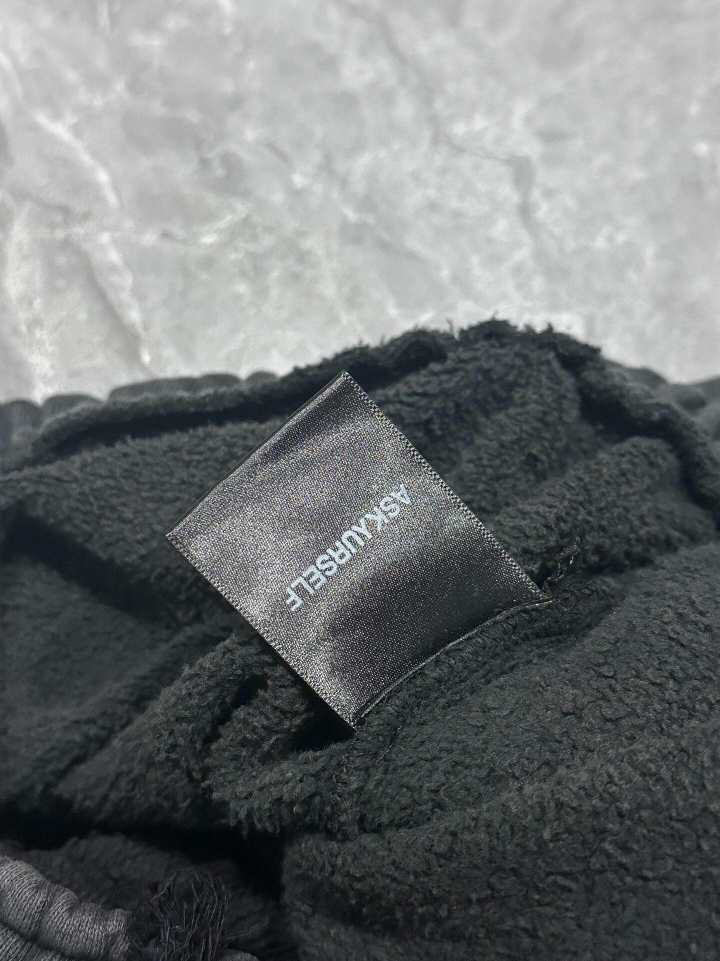 Askyurself Black Splatter Sweatpants — back