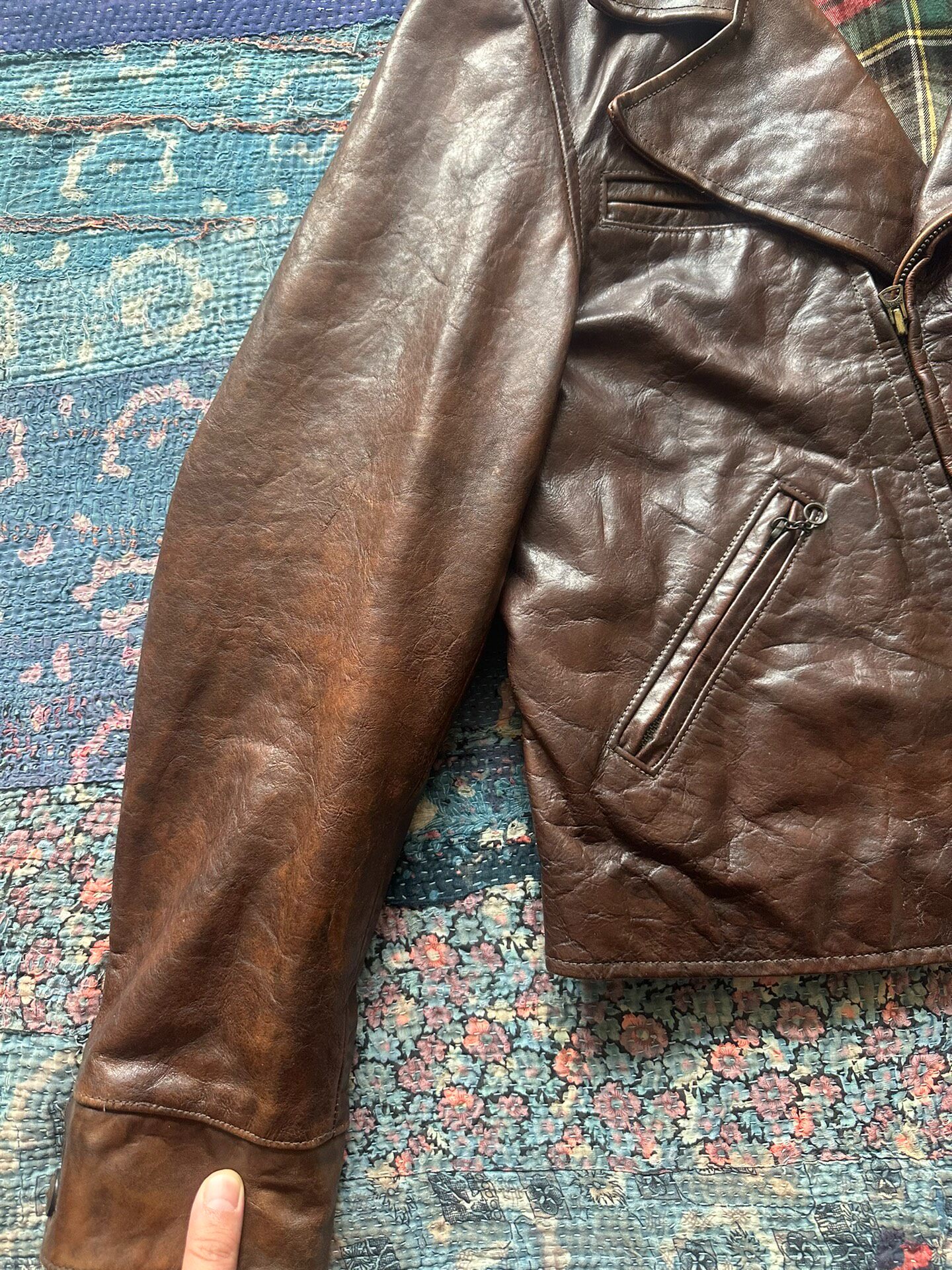 Polo Ralph Lauren Distressed Biker Jacket — label