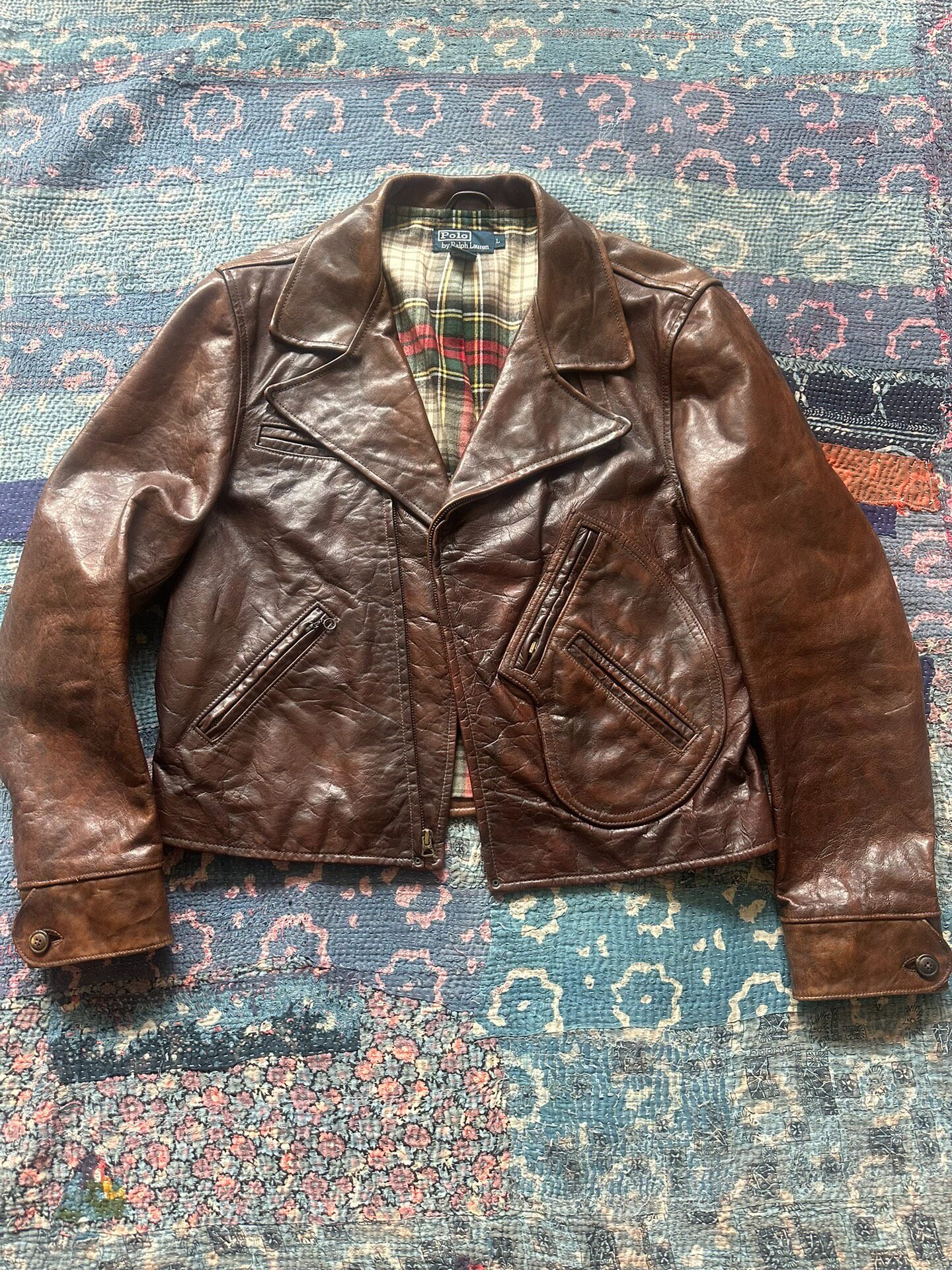 Polo Ralph Lauren Distressed Biker Jacket