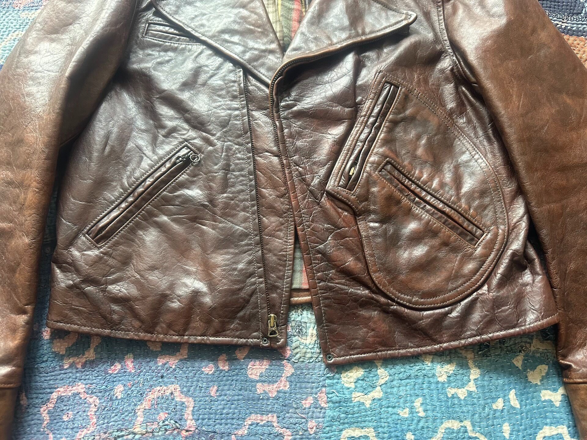 Polo Ralph Lauren Distressed Biker Jacket — back