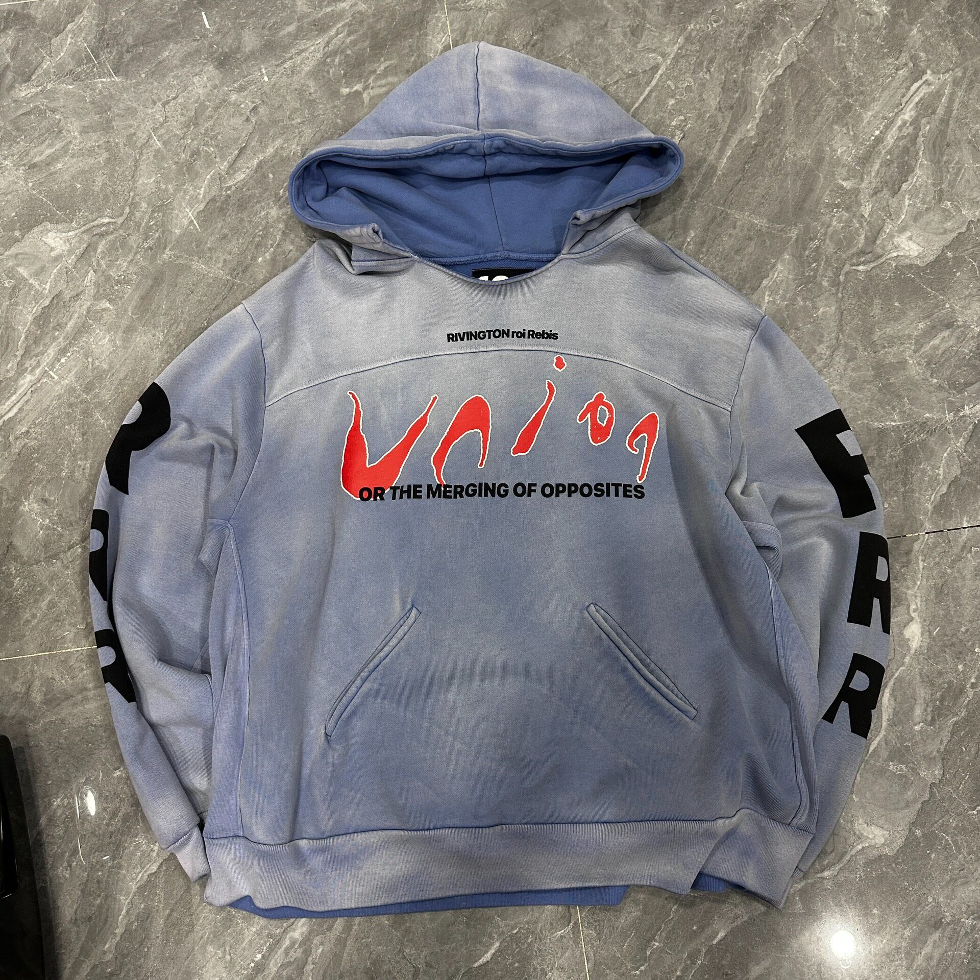 RRR-123 Union Washed Blue Hoodie