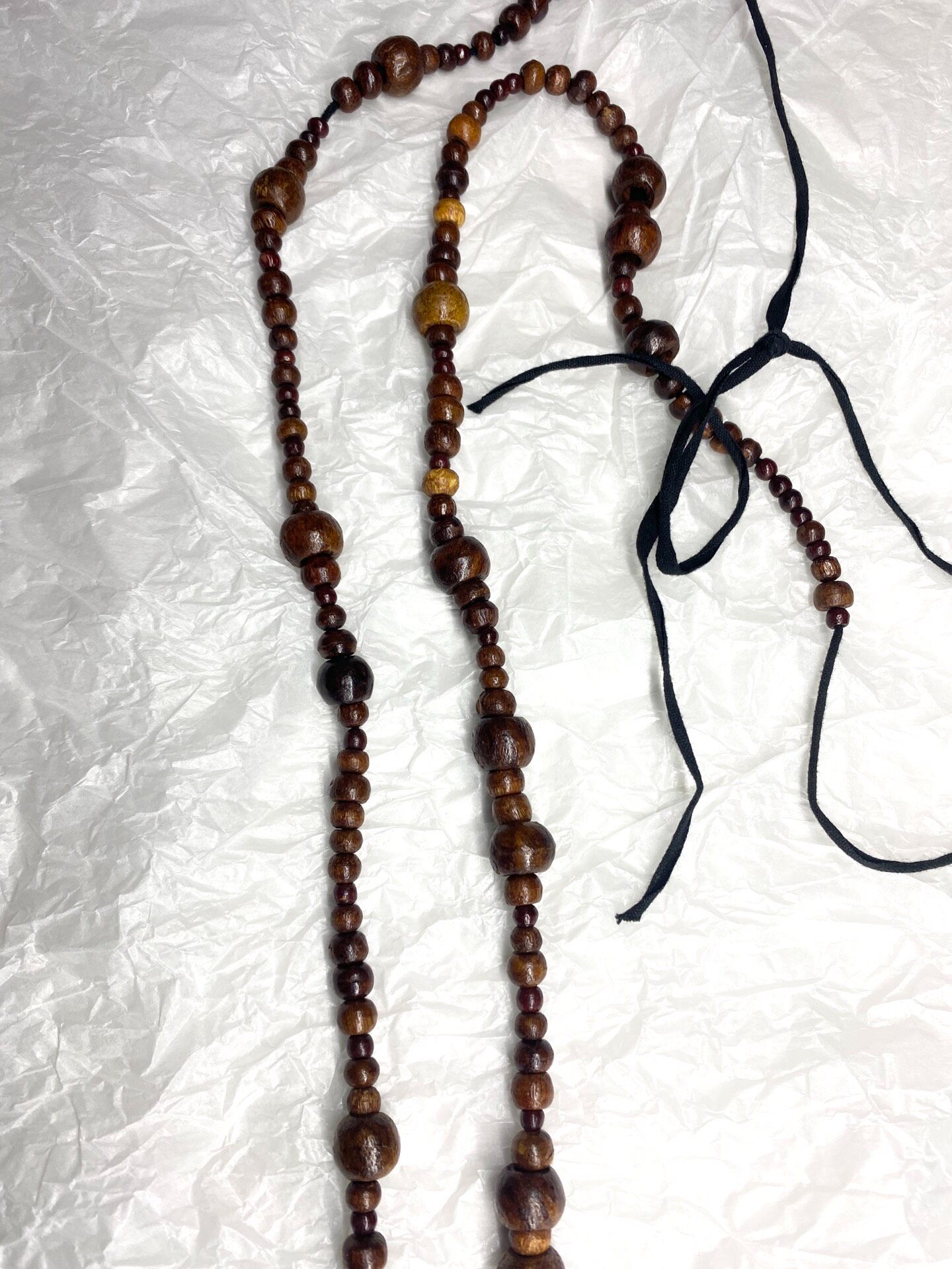 Ann Demeulemeester Beaded Pouch Necklace — back