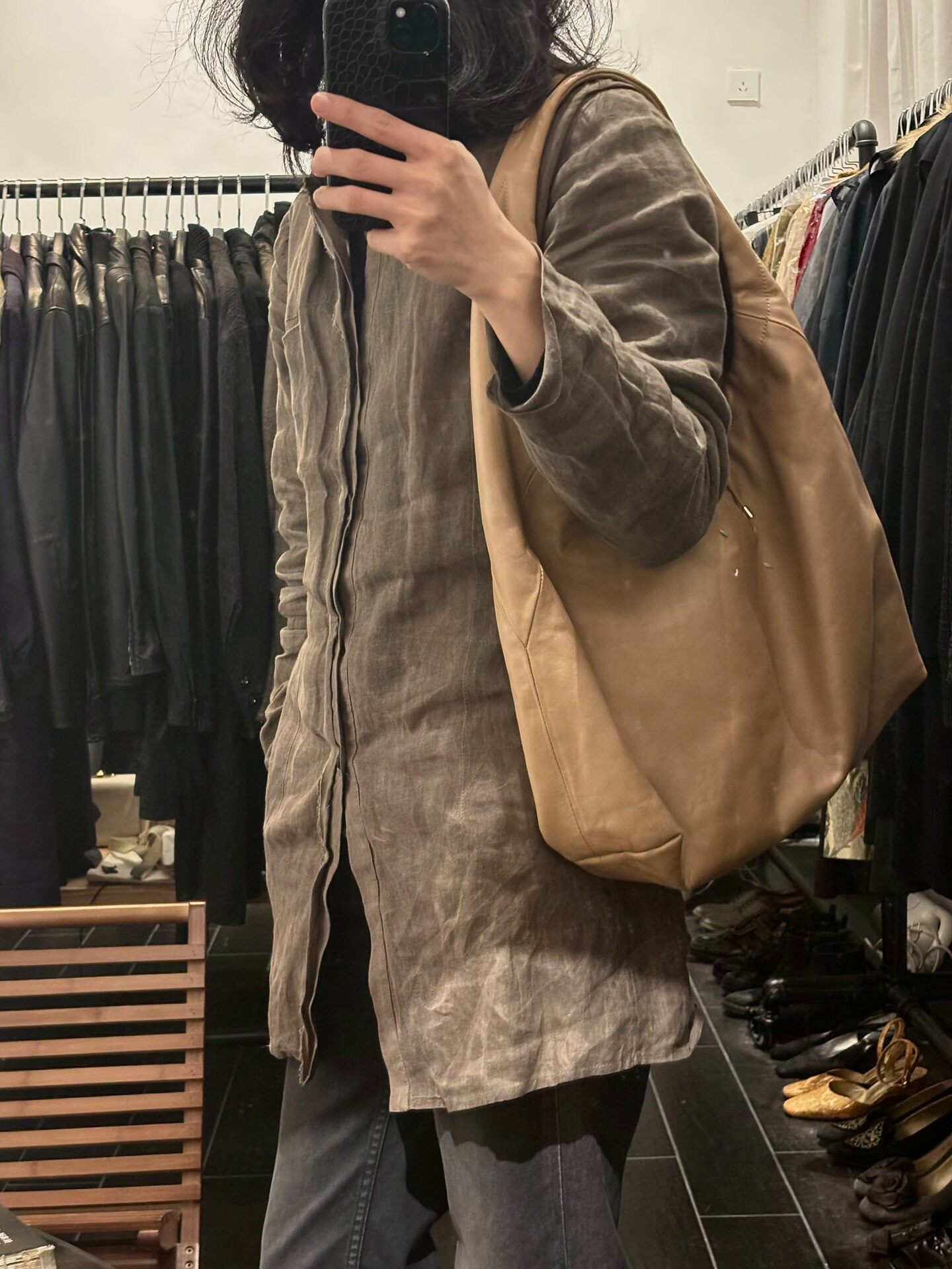 Maison Martin Margiela 2015 Caramel Hobo Bag — front