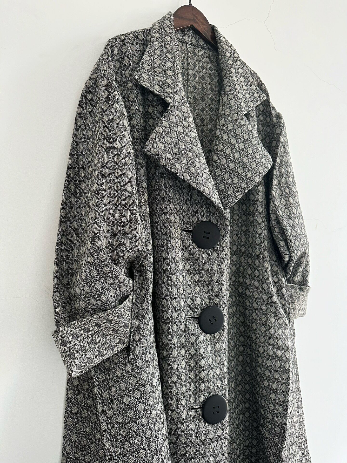 Y’s 1980s Oversized Wool Coat — front