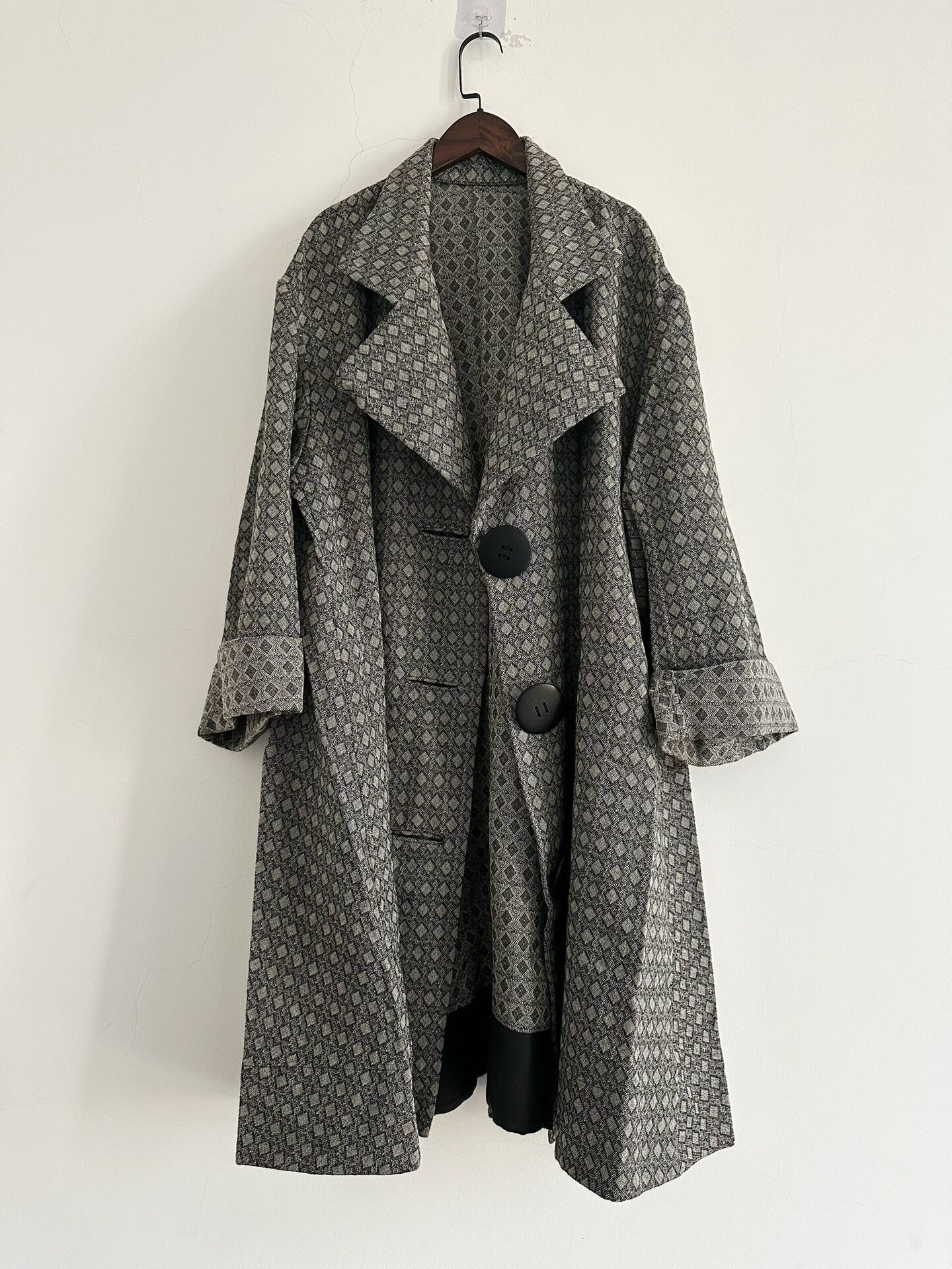 Y’s 1980s Oversized Wool Coat — back