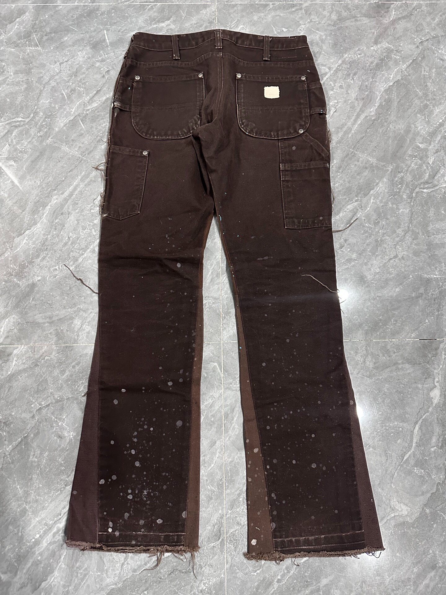 Gallery Dept Limited Brown Paint Splatter Jeans — front