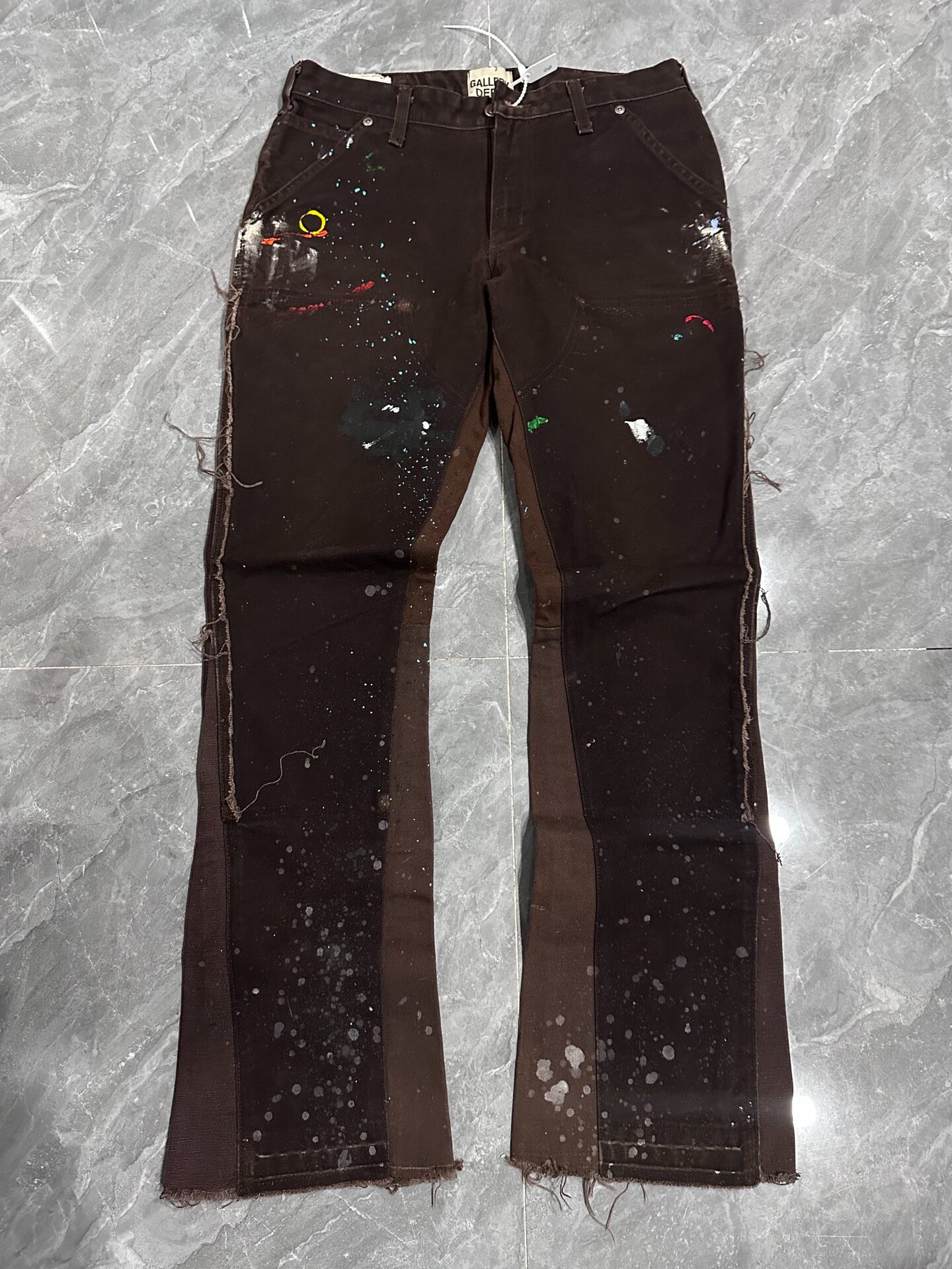 Gallery Dept Limited Brown Paint Splatter Jeans