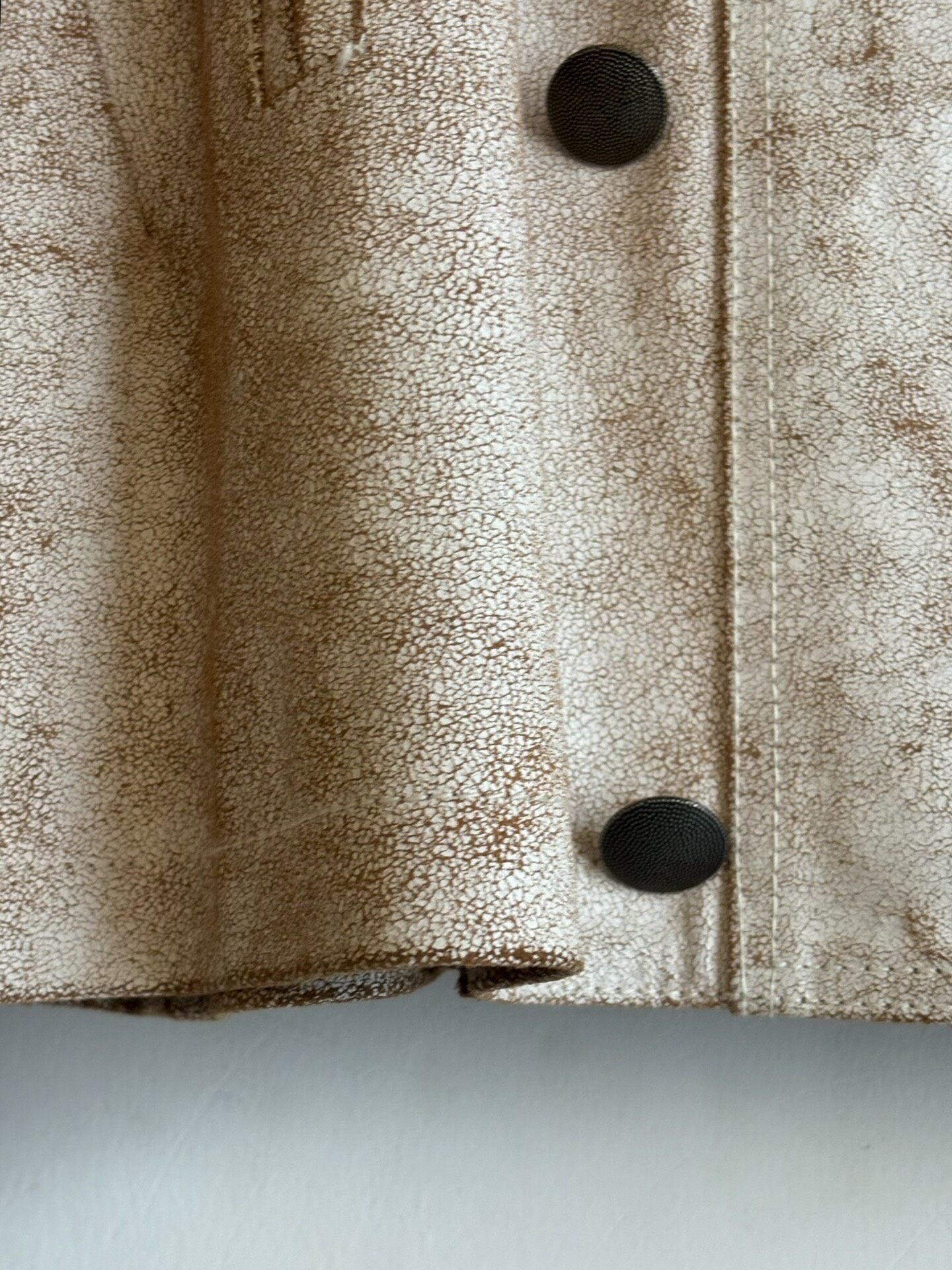 Ann Demeulemeester SS2002 Cracked Leather Jacket — back