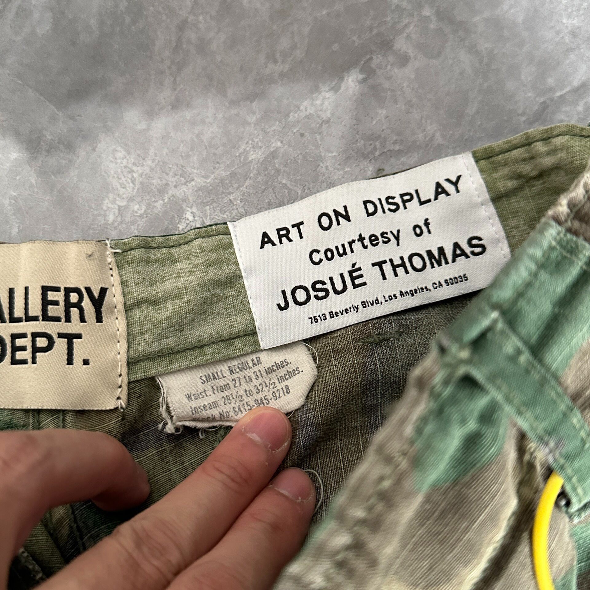 Gallery Dept Camo Flare Cargo Pants — back