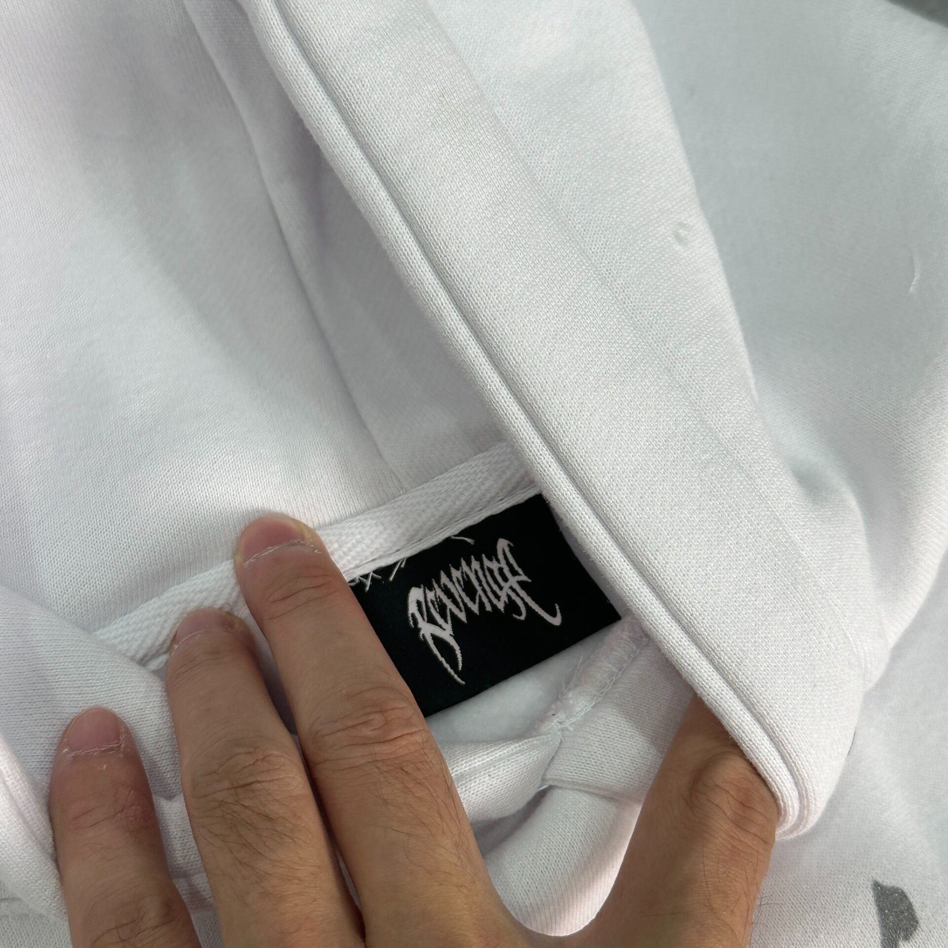 Revenge 3M Reflective Skull Hoodie — detail
