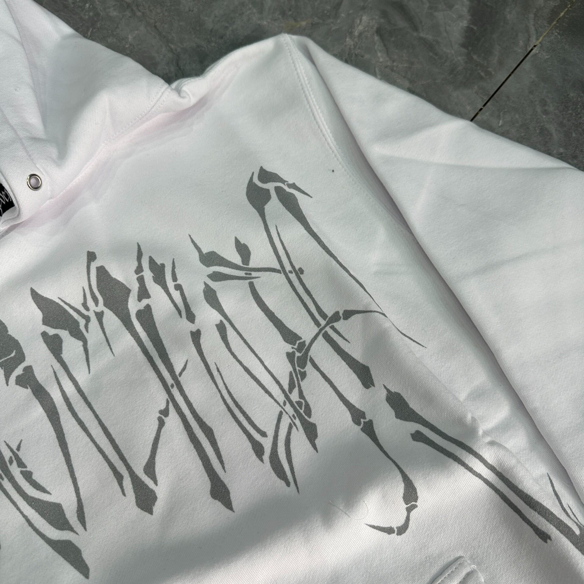 Revenge 3M Reflective Skull Hoodie — back