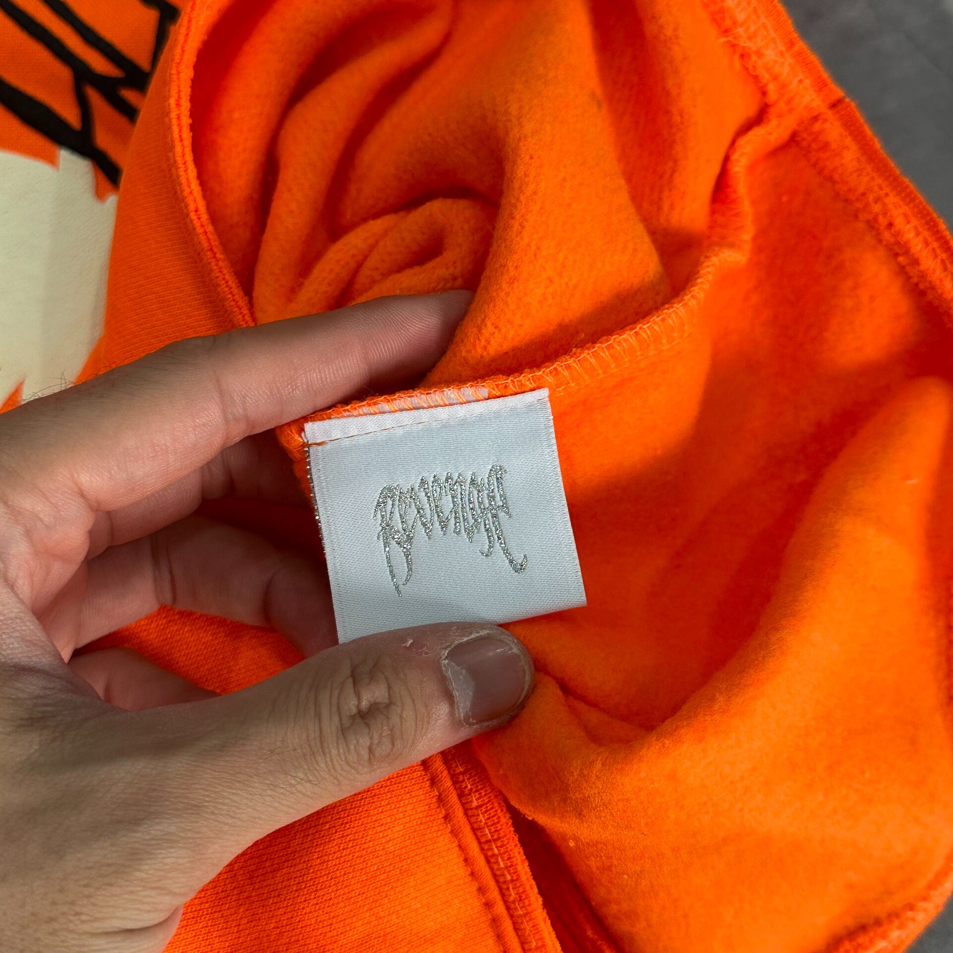Revenge Spider Skull Orange Hoodie — back