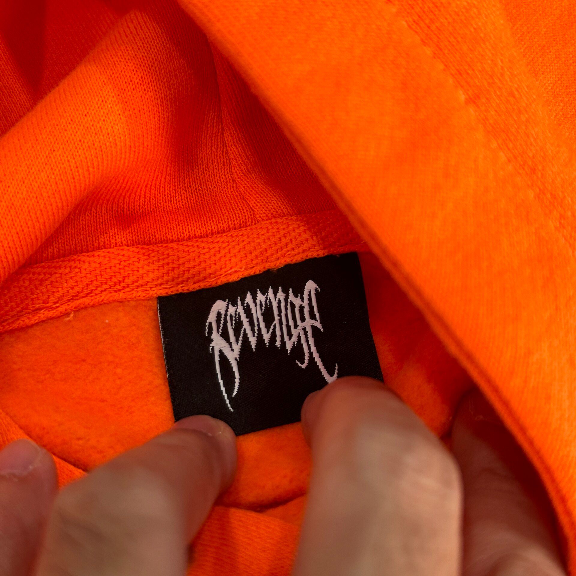 Revenge Spider Skull Orange Hoodie — detail