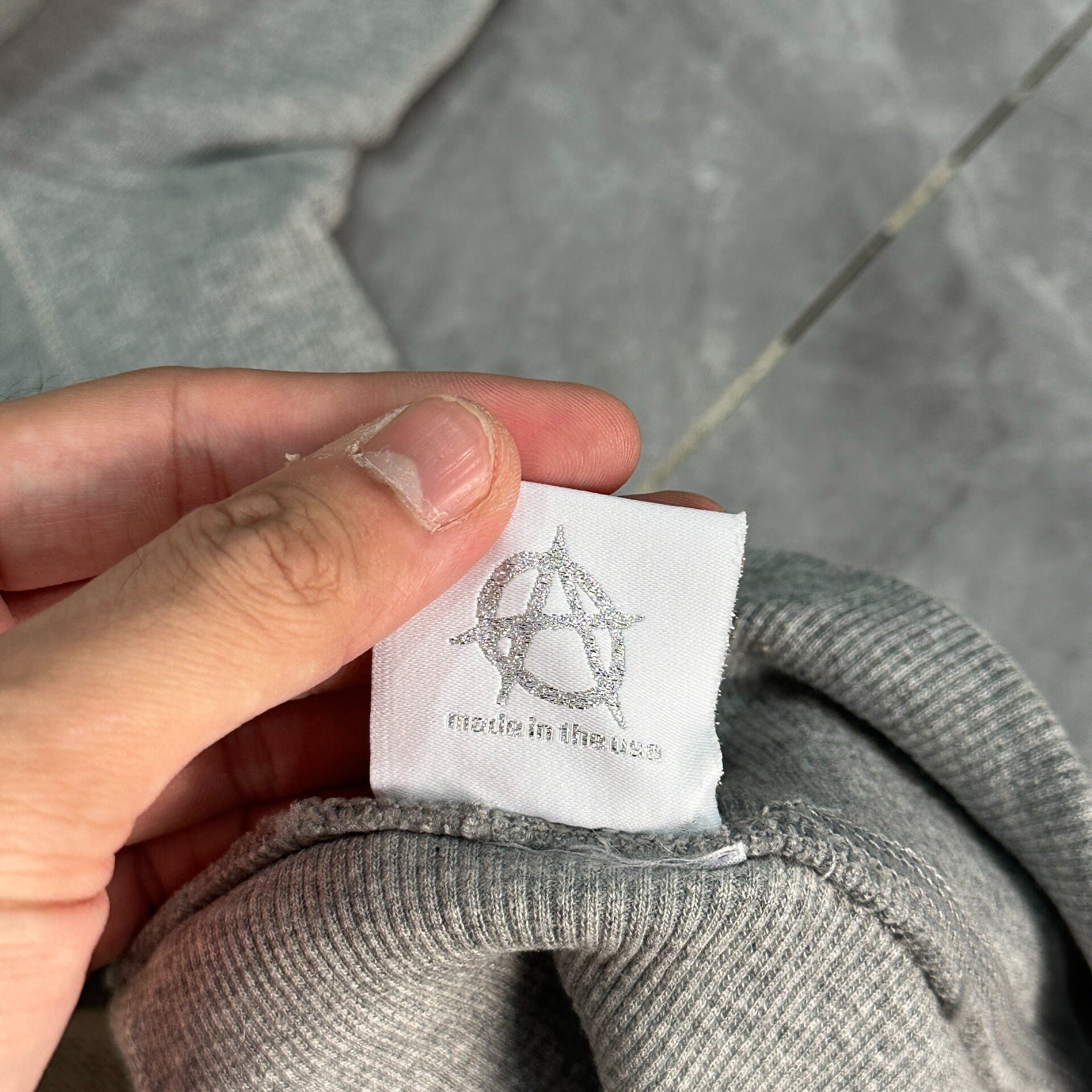 Revenge Grey Gothic Crewneck Sweatshirt — back