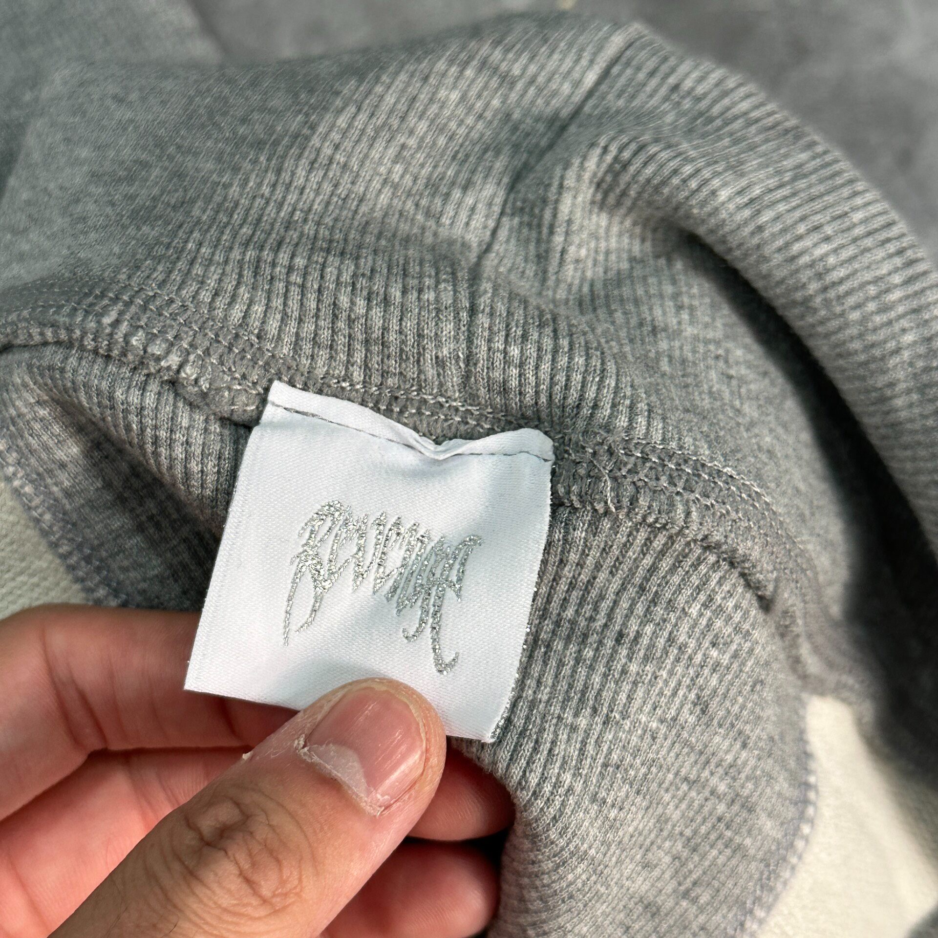 Revenge Grey Gothic Crewneck Sweatshirt — detail