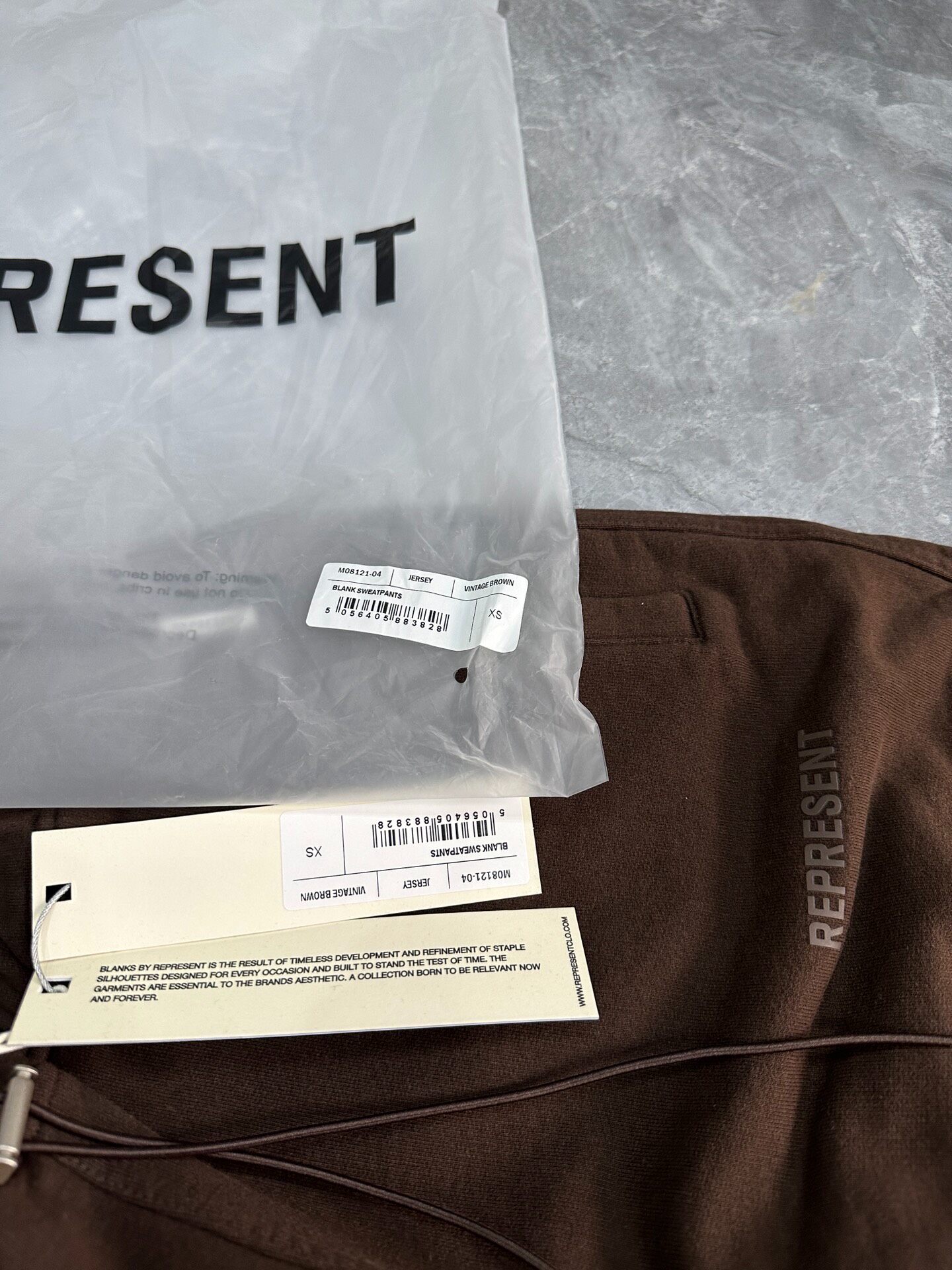Represent Chocolate Brown Jogger Pants — front