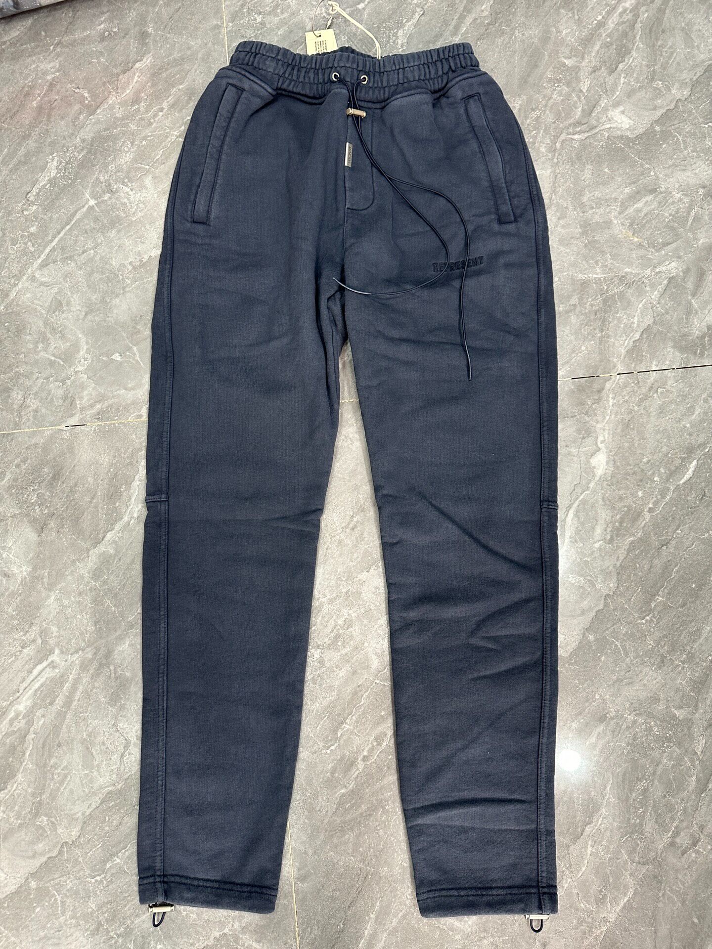 Represent Navy Blue Embroidered Drawstring Pants