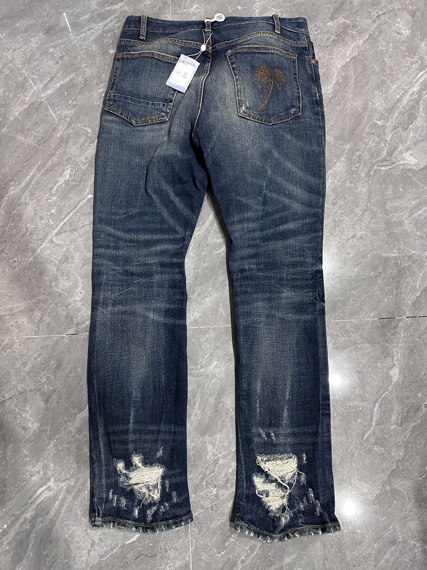 Palm Angels Distressed Denim Jeans