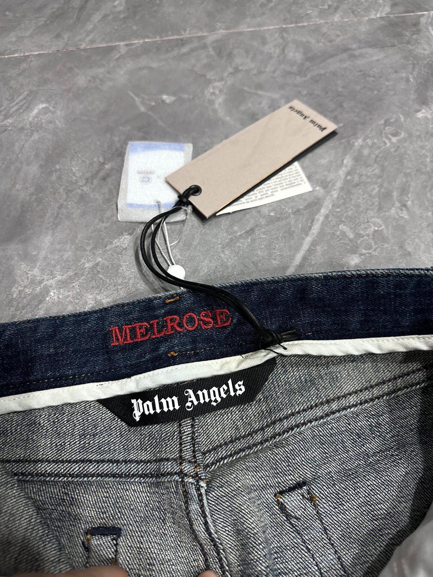 Palm Angels Distressed Denim Jeans — detail