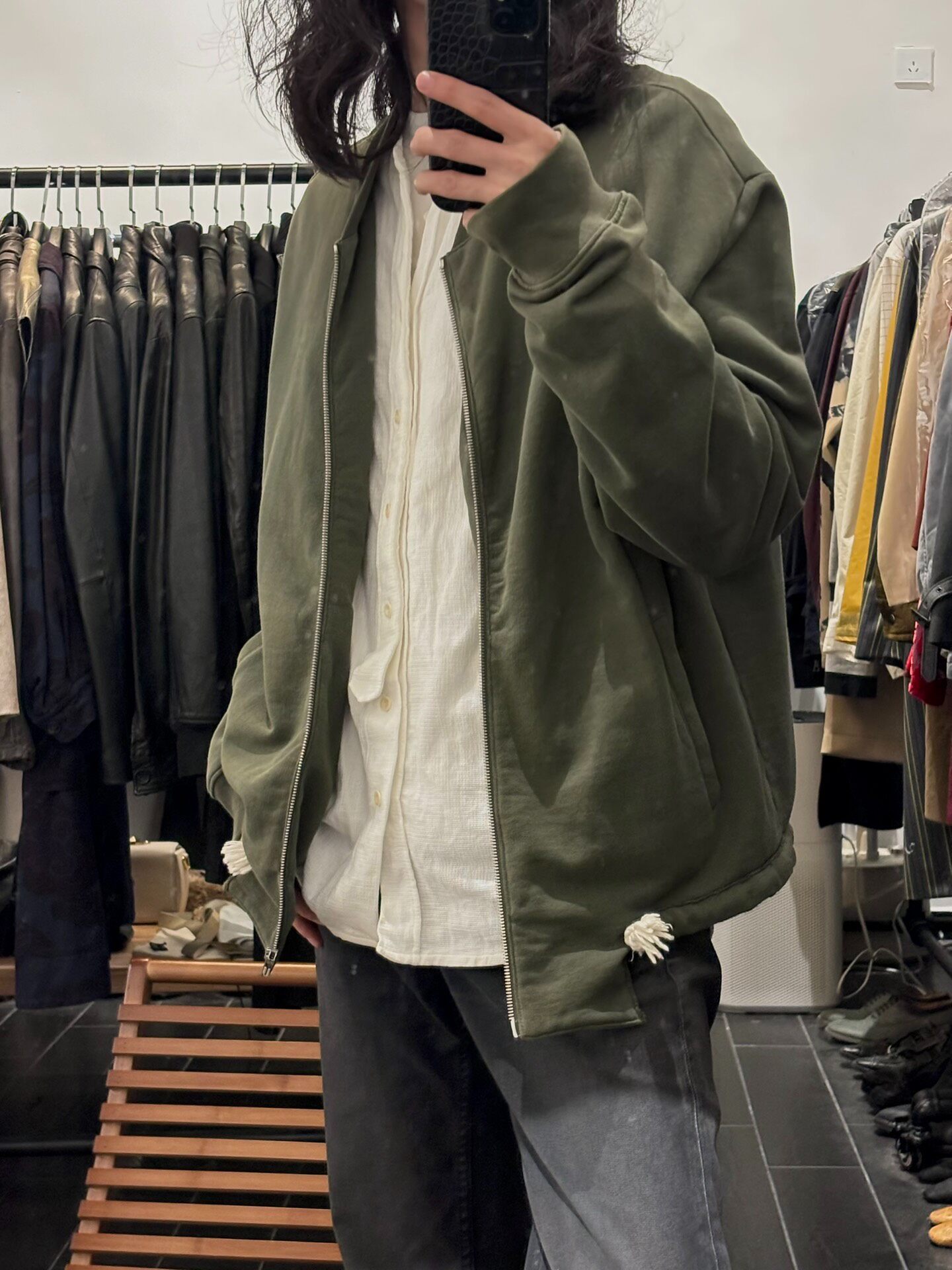 Maison Margiela AW2017 Green Pilot Jacket — front