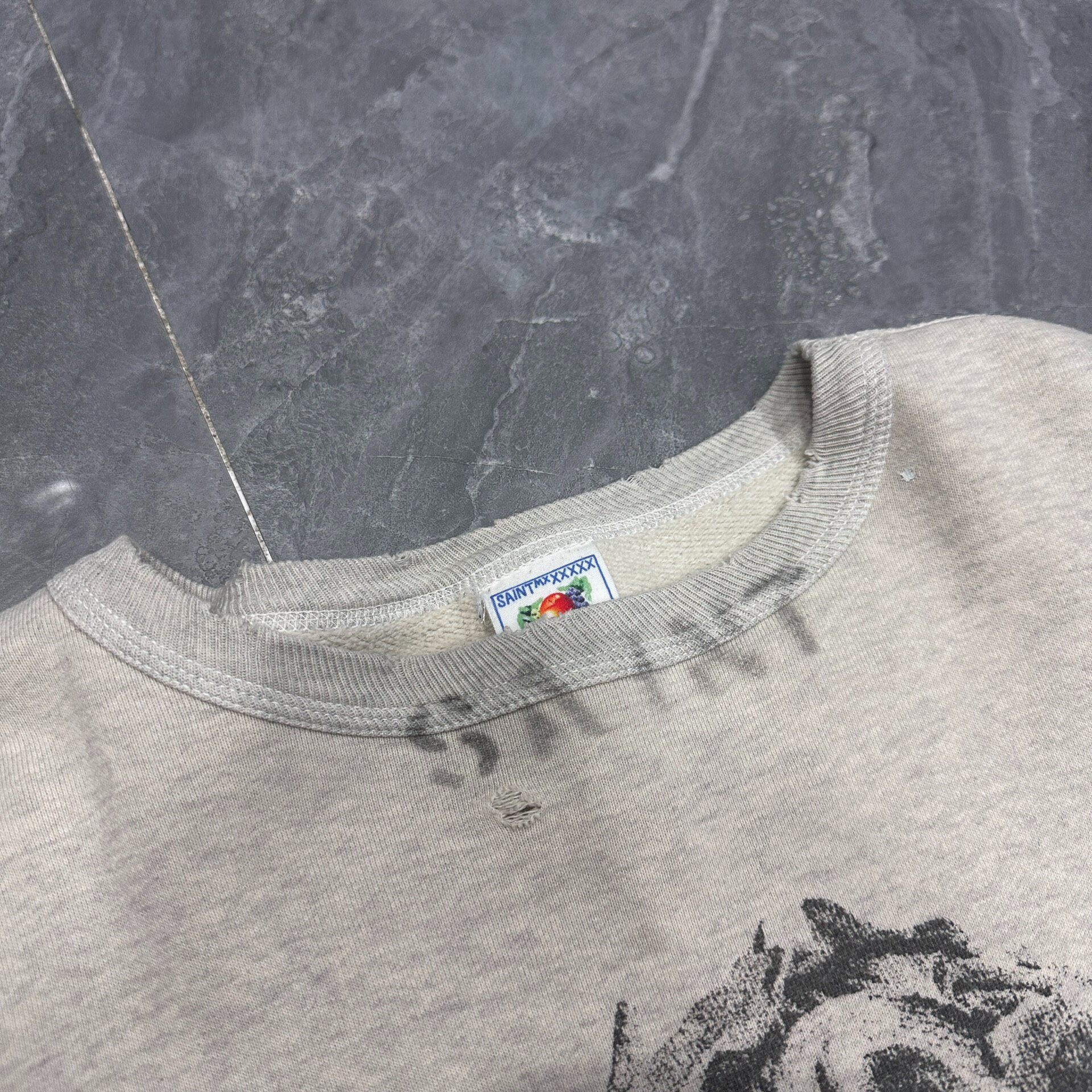 Saint Michael x Aries Crewneck Sweatshirt — detail