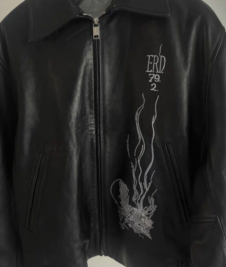 Enfants Riches Deprimes Leather Jacket — detail