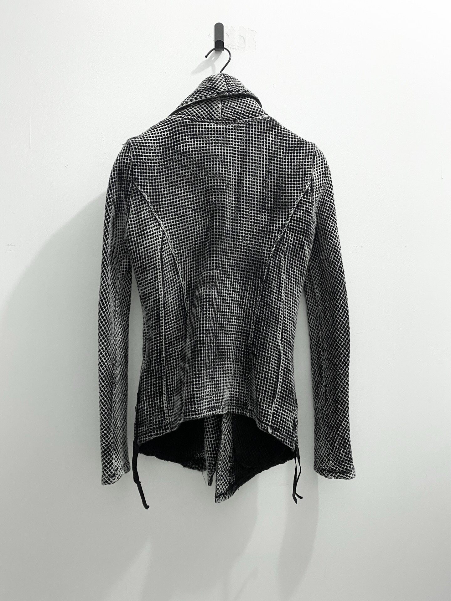 Kmrii Dark Grid-Patterned Jacket — back