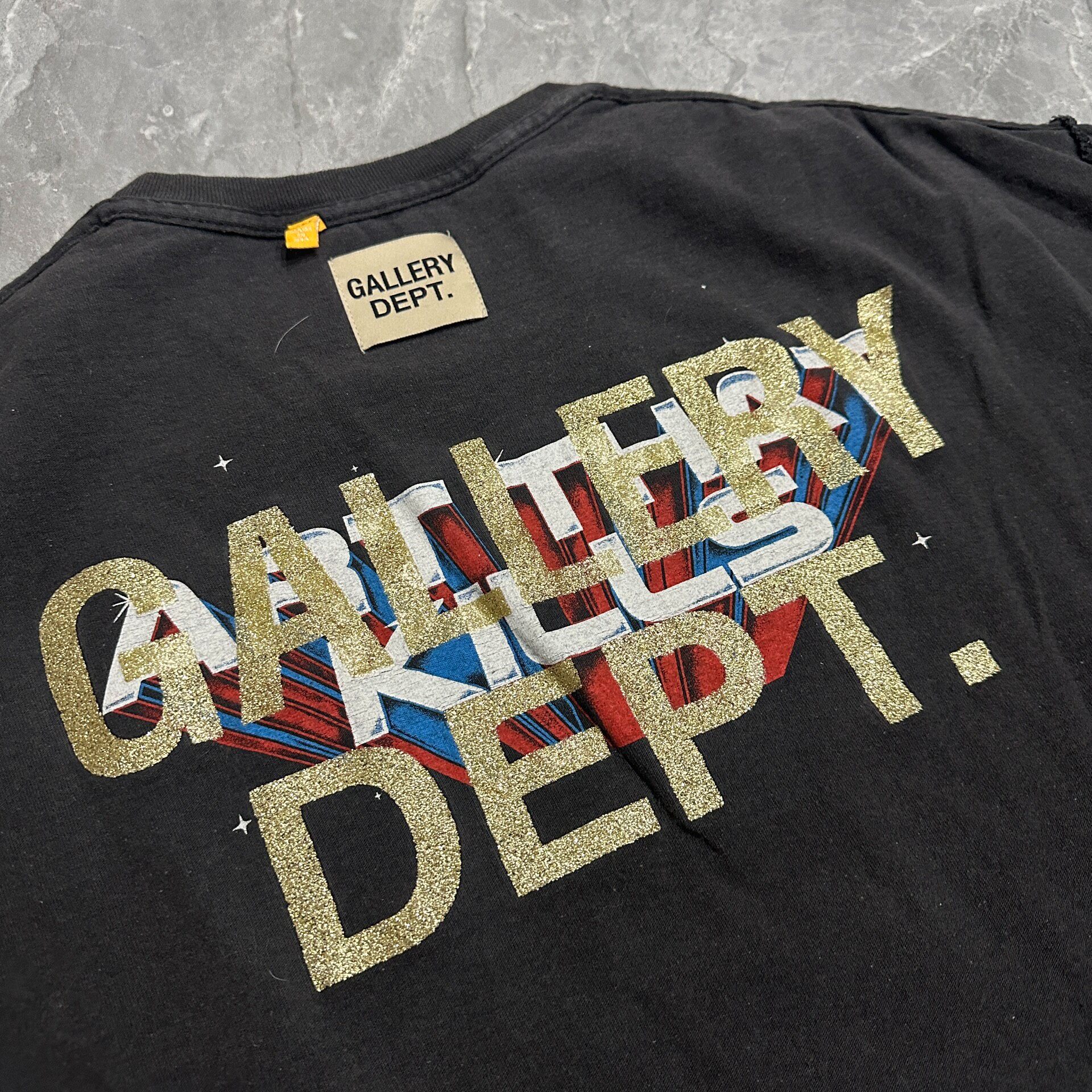 Gallery Dept Black Short Sleeve Tee — back