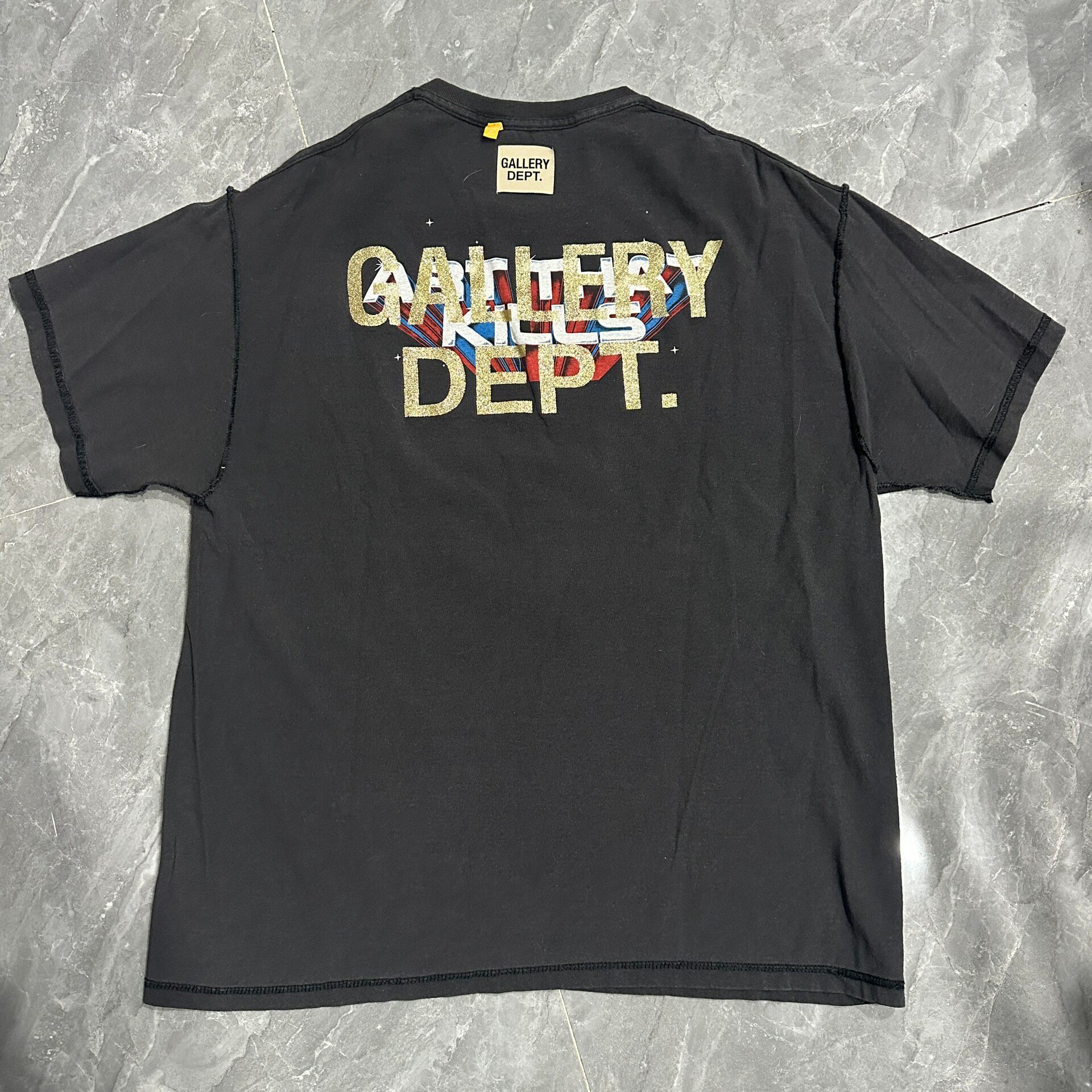 Gallery Dept Black Short Sleeve Tee — front
