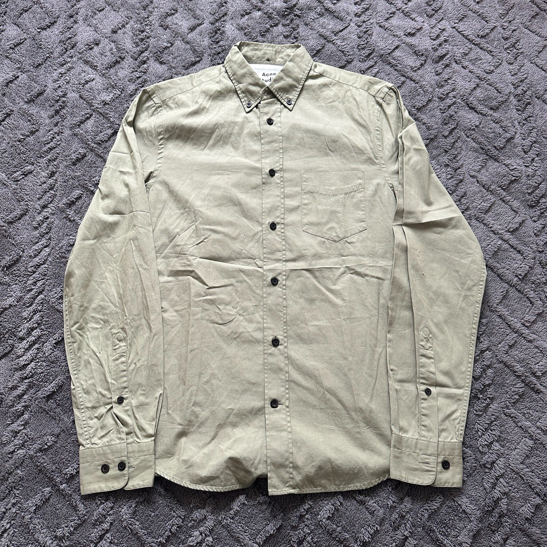 Acne Studios Olive Green Long Sleeve Shirt