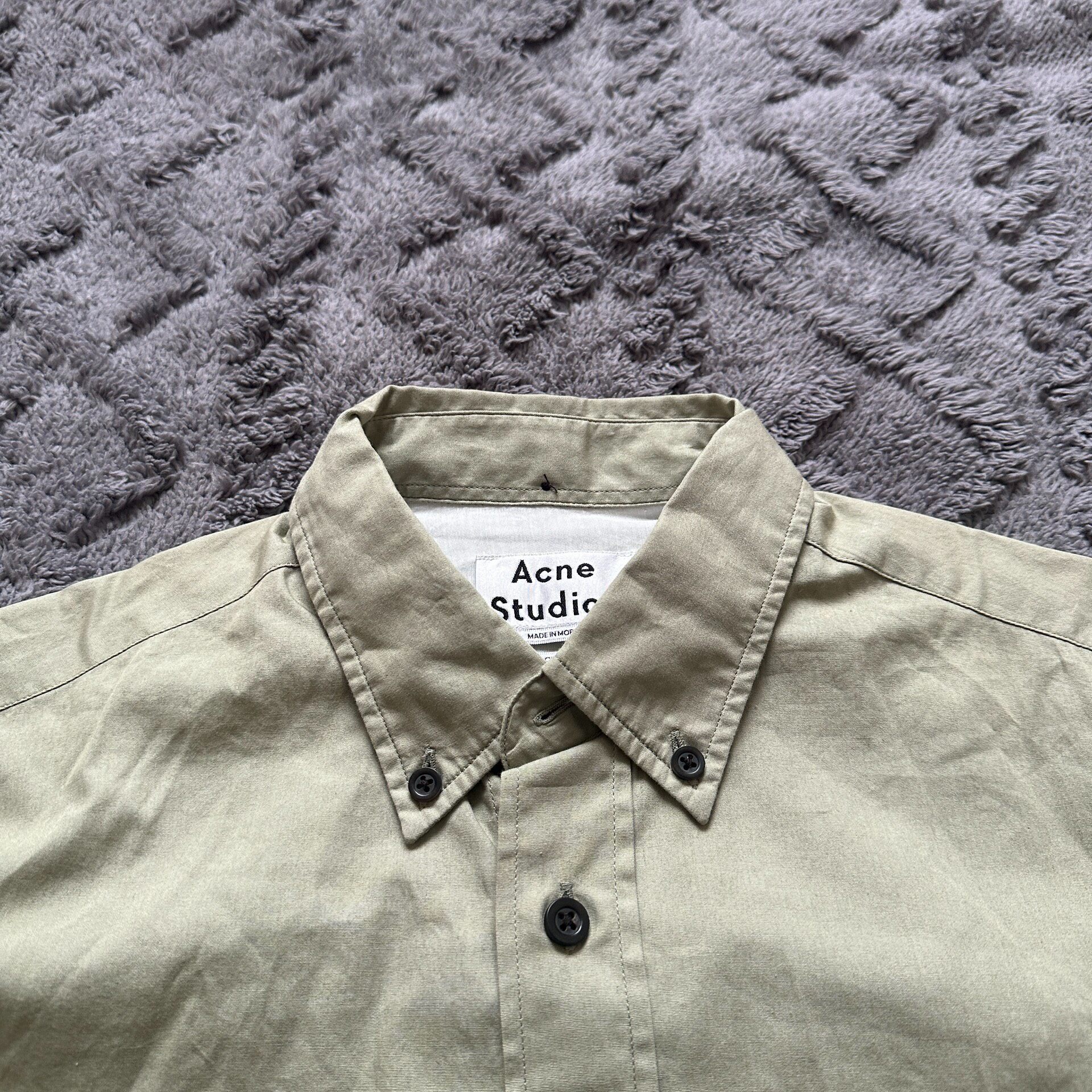 Acne Studios Olive Green Long Sleeve Shirt — front