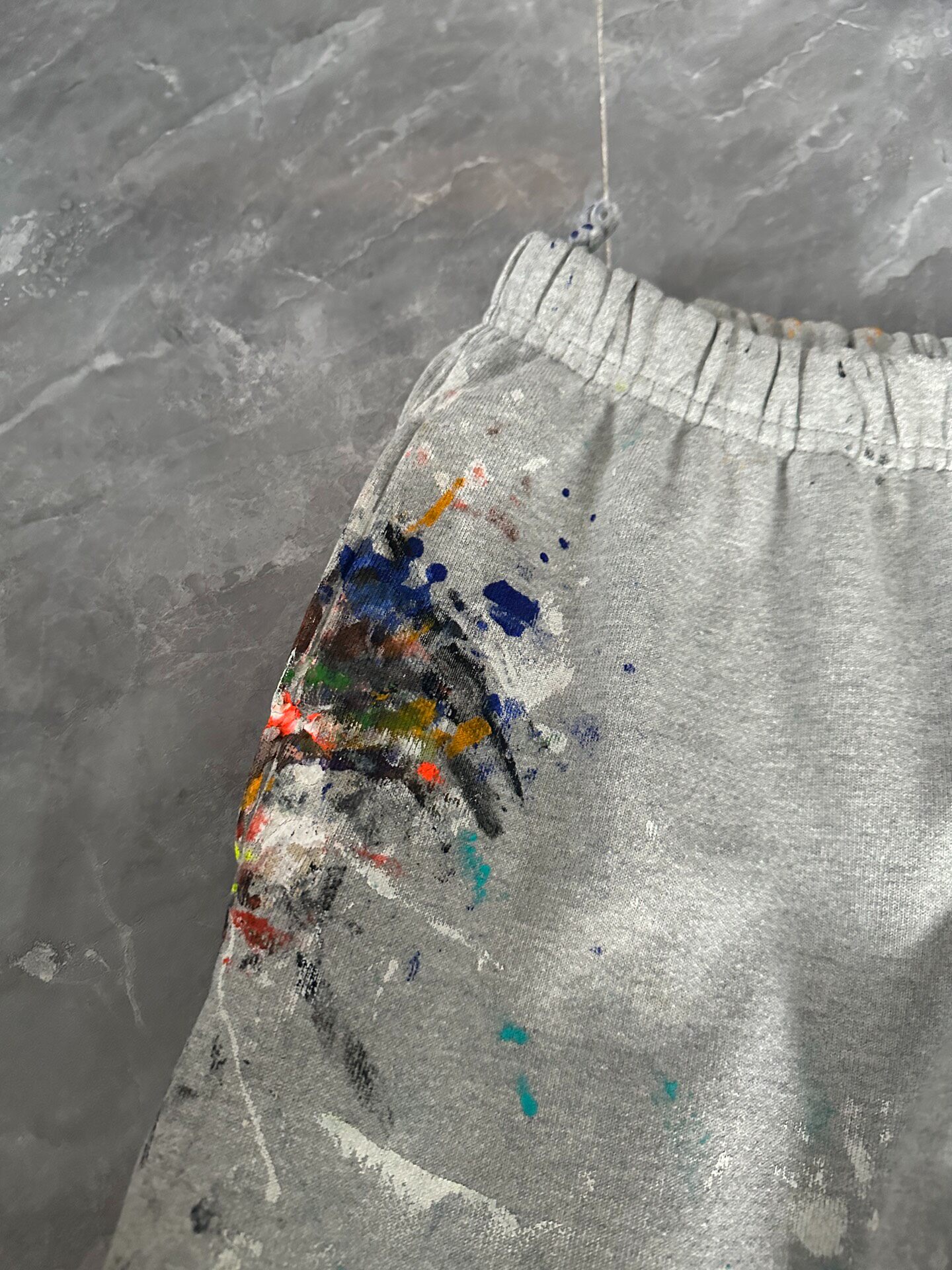 Gallery Dept Flared Gray Paint-Splatter Pants — back