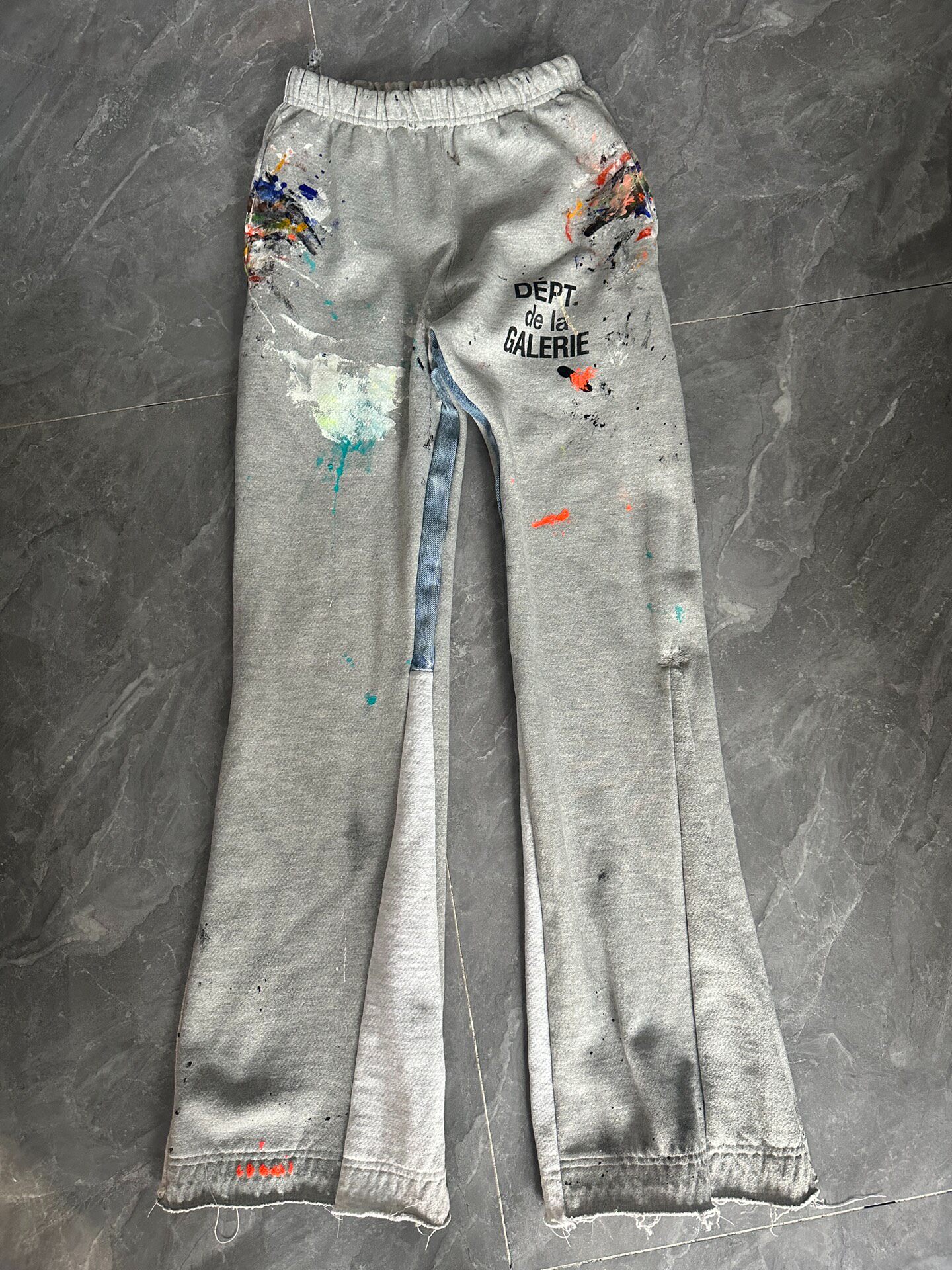Gallery Dept Flared Gray Paint-Splatter Pants