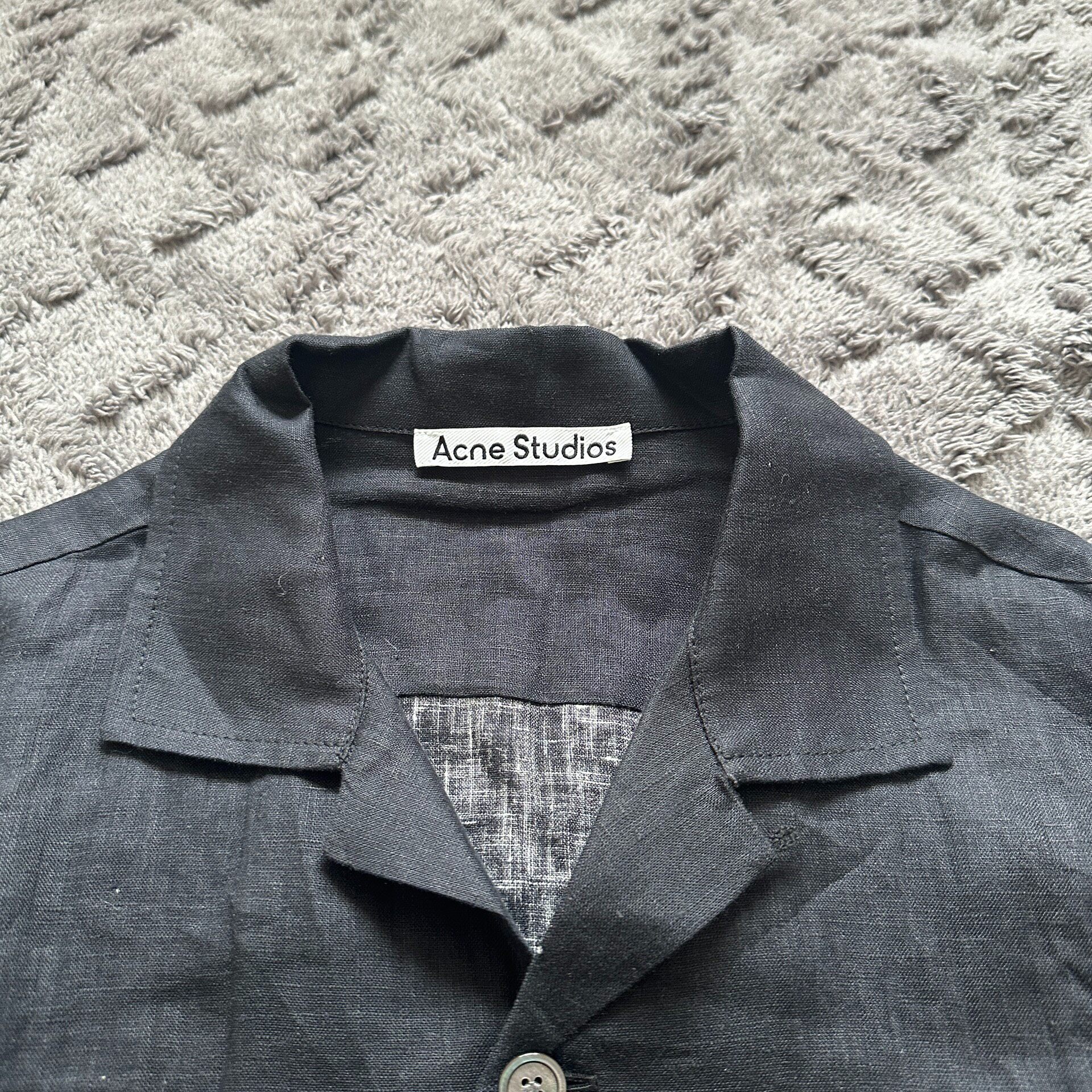 Acne Studios Linen Short Sleeve Shirt — back