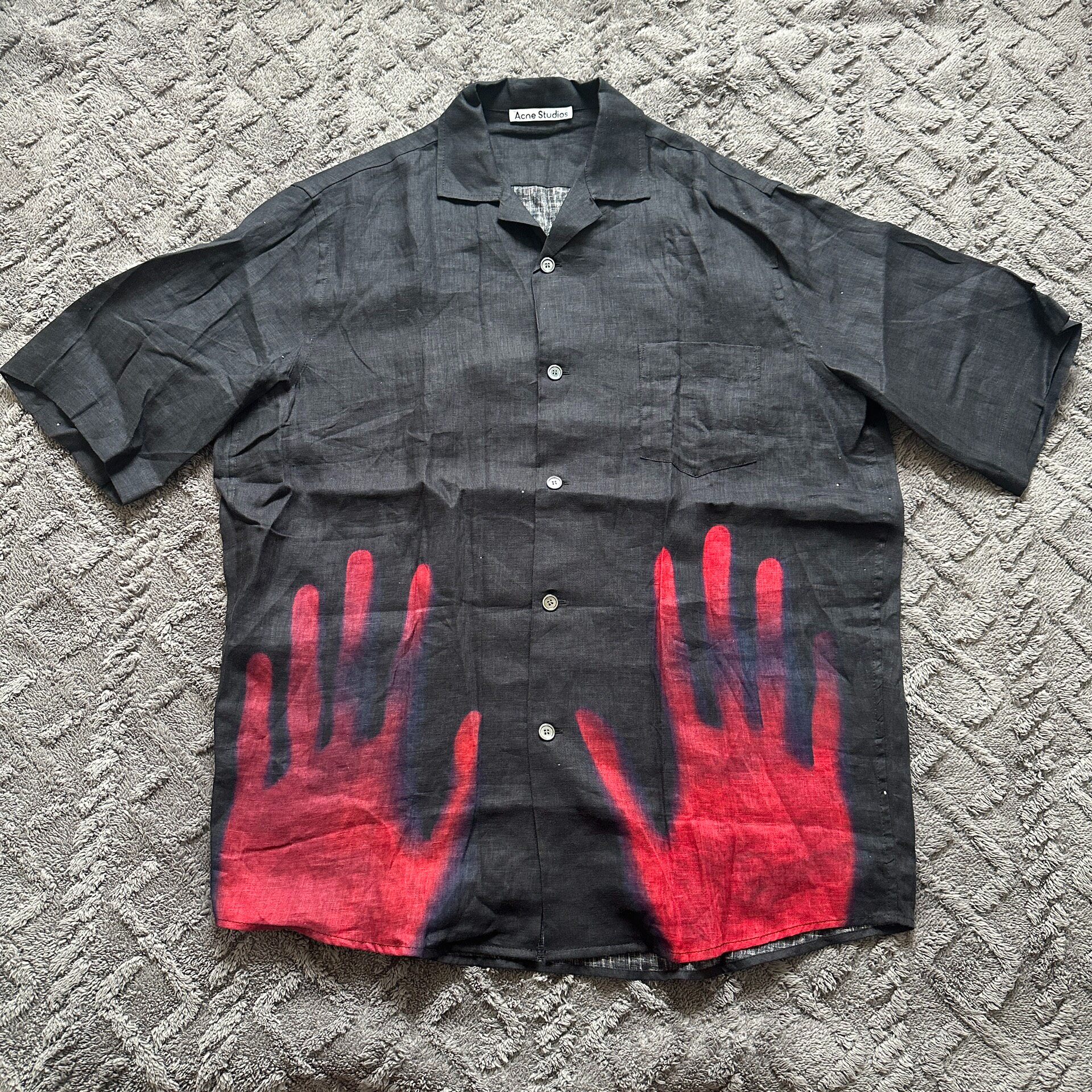 Acne Studios Linen Short Sleeve Shirt