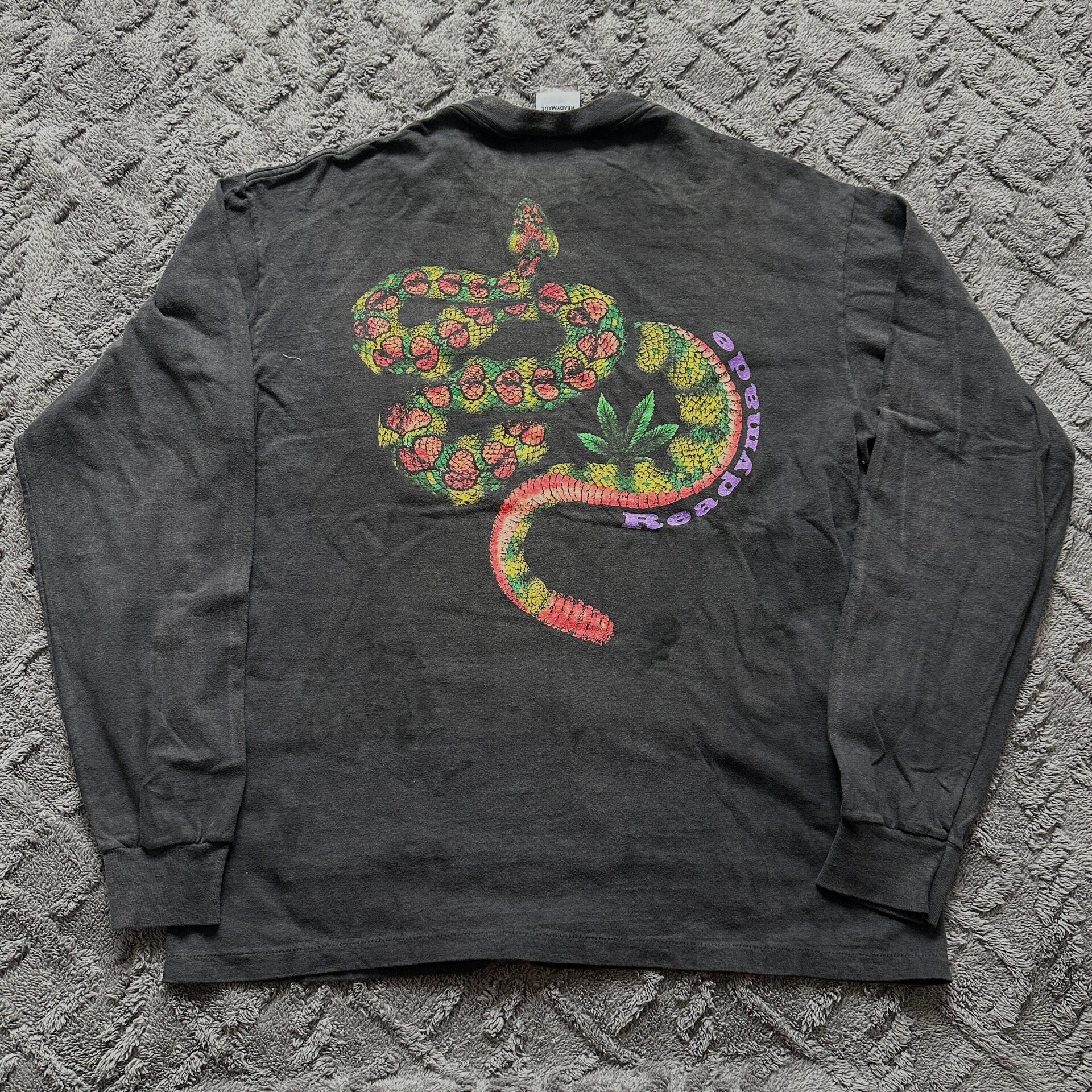 Readymade Snake Graphic Long Sleeve Shirt