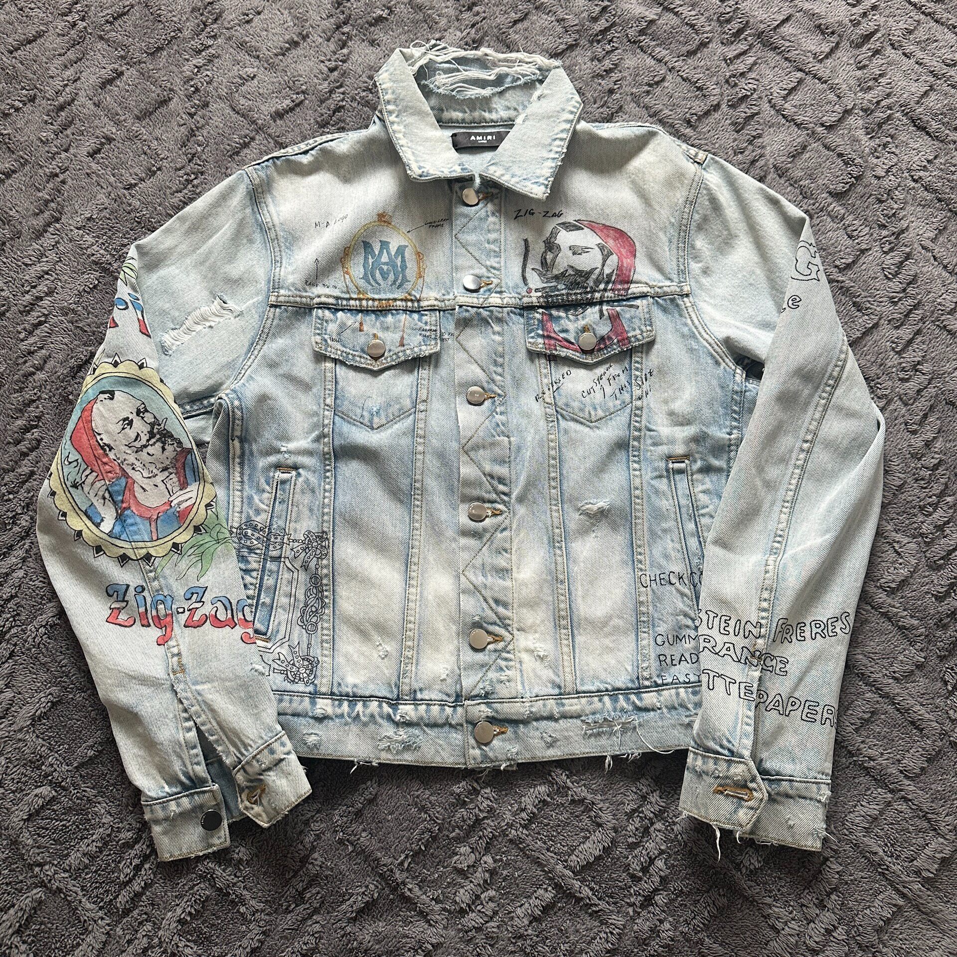 Amiri Rare Distressed Denim Jacket — front