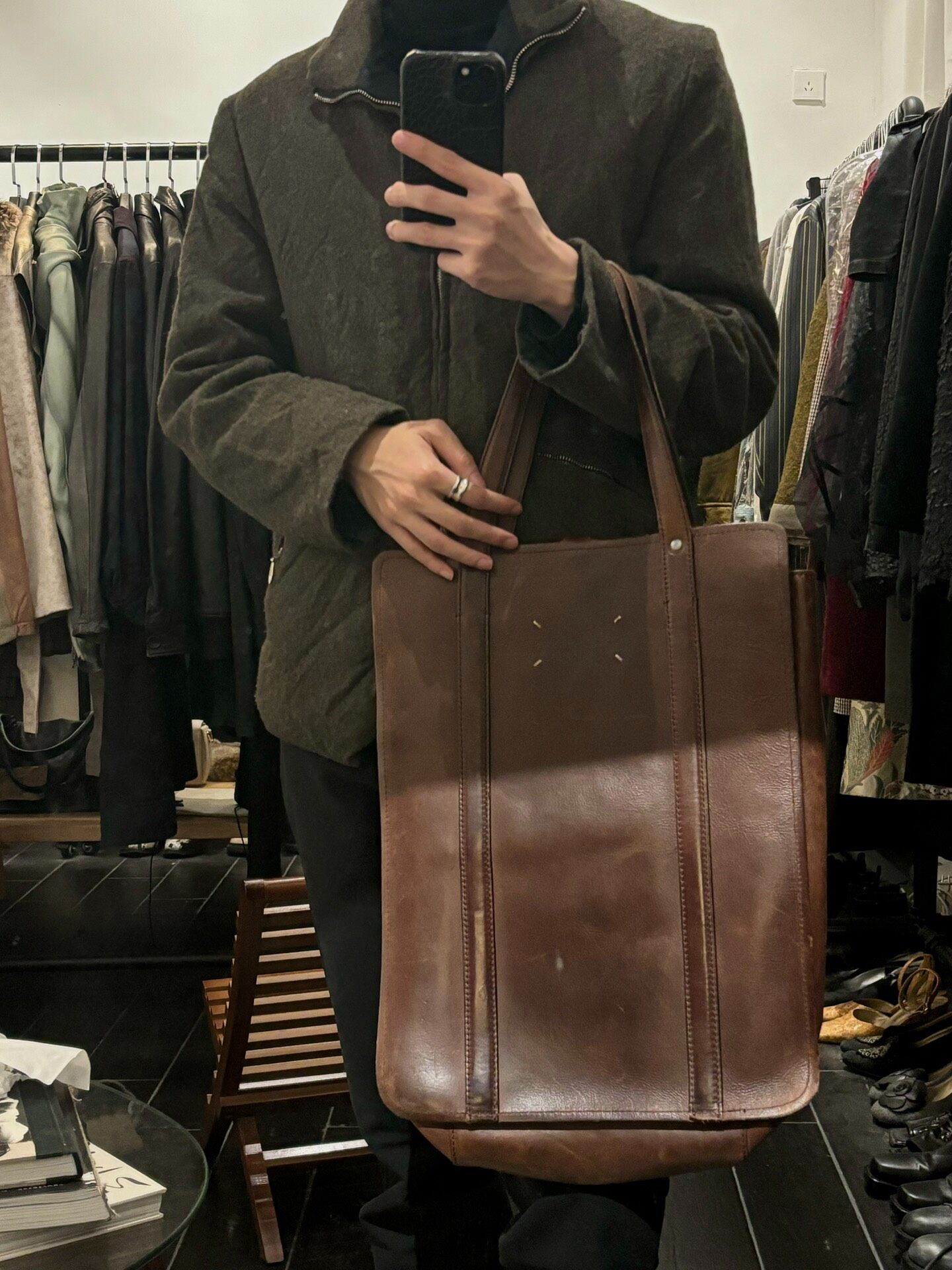 Maison Margiela F/W13 Veg-Tanned Tote — front