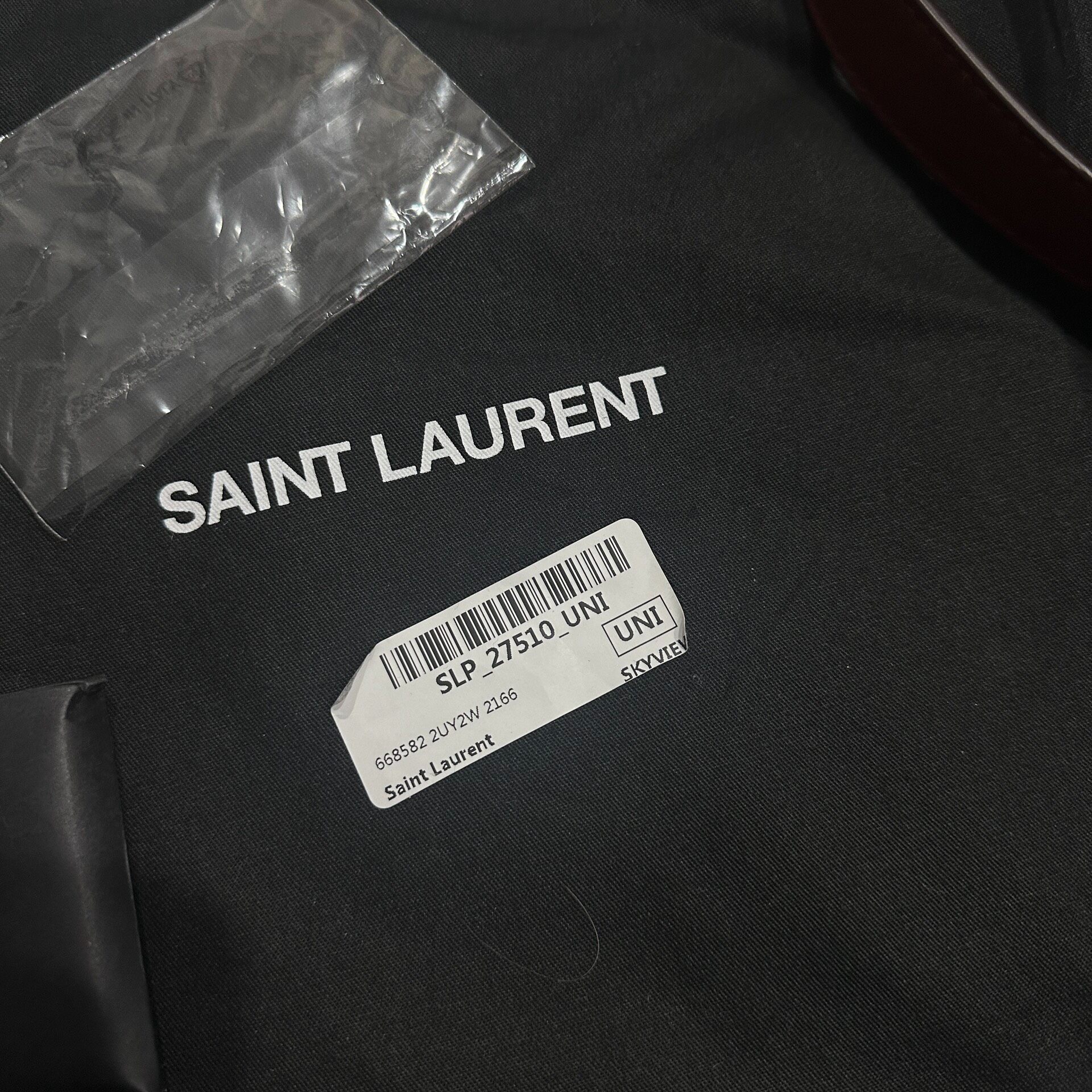 Saint Laurent YSL Monogram Brown Crossbody Bag — back