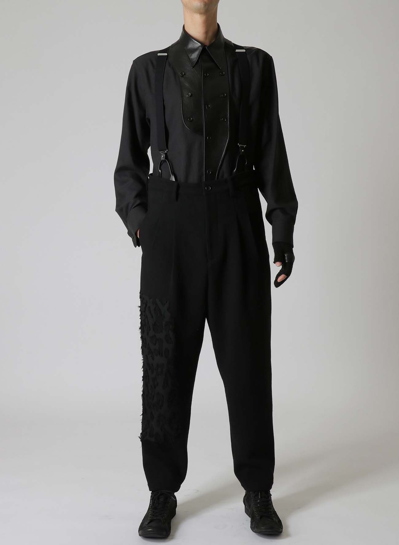 Yohji Pour Homme 22AW Frayed Leopard Pants — label