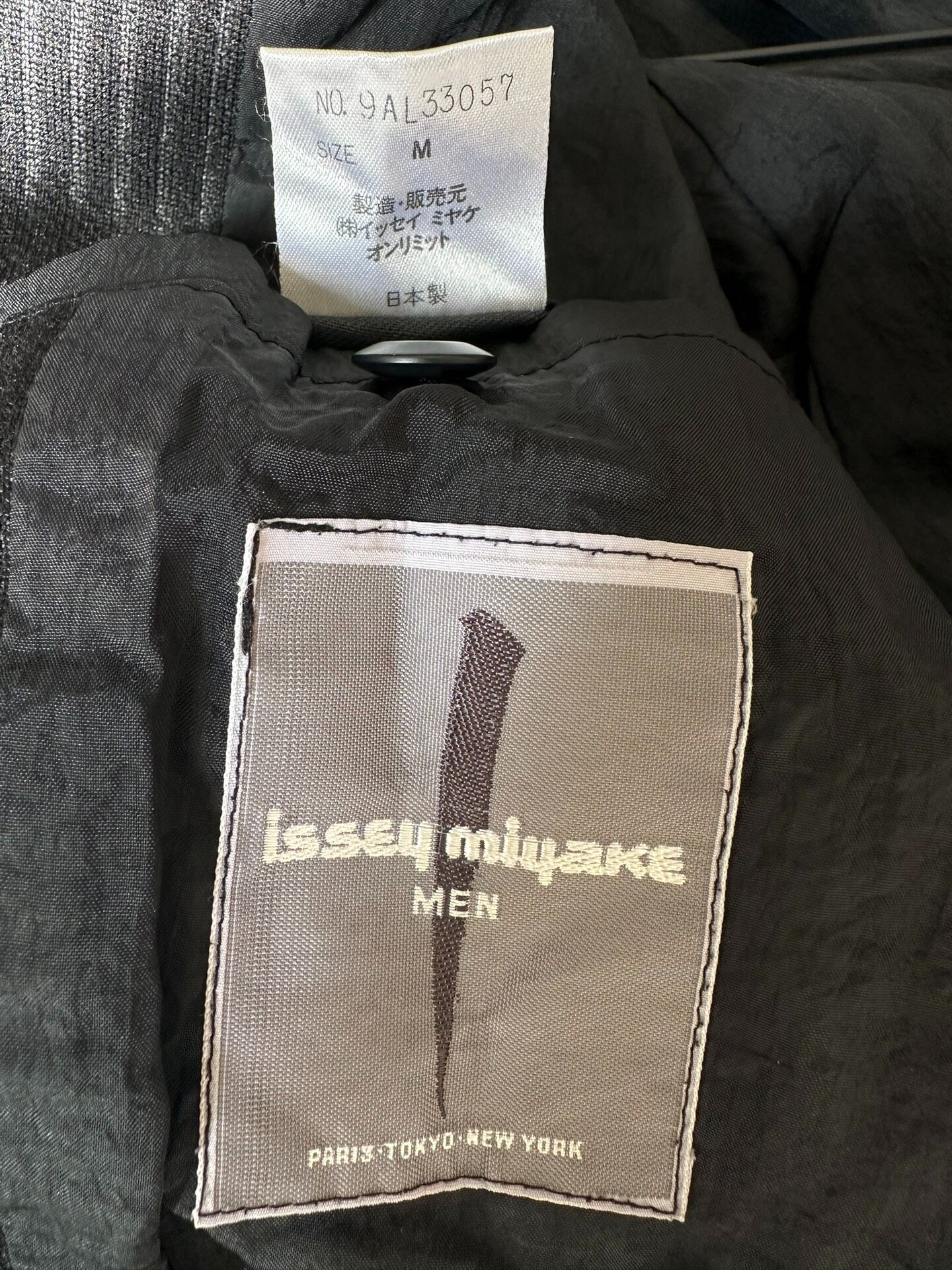Issey Miyake Men Draped Collar Jacket — label